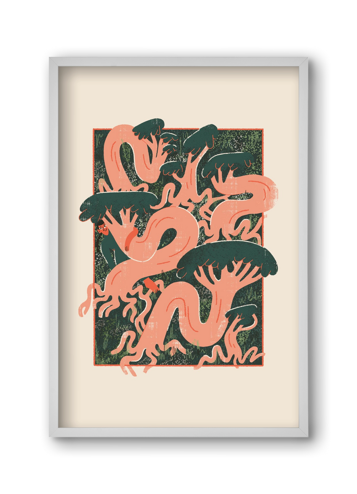 Roots, 30x45 cm (30x45 cm), Fehér keret