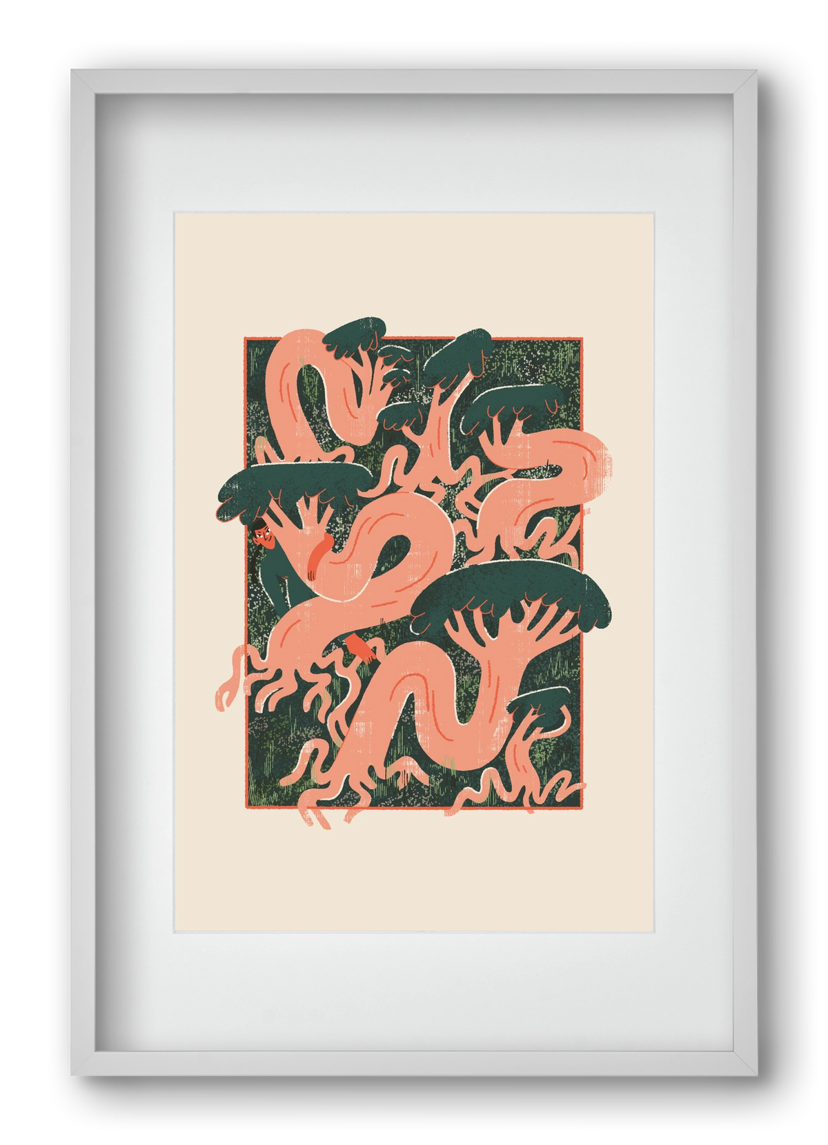 Roots, 40x60 cm (30x45 cm), Fehér keret, paszpartuval