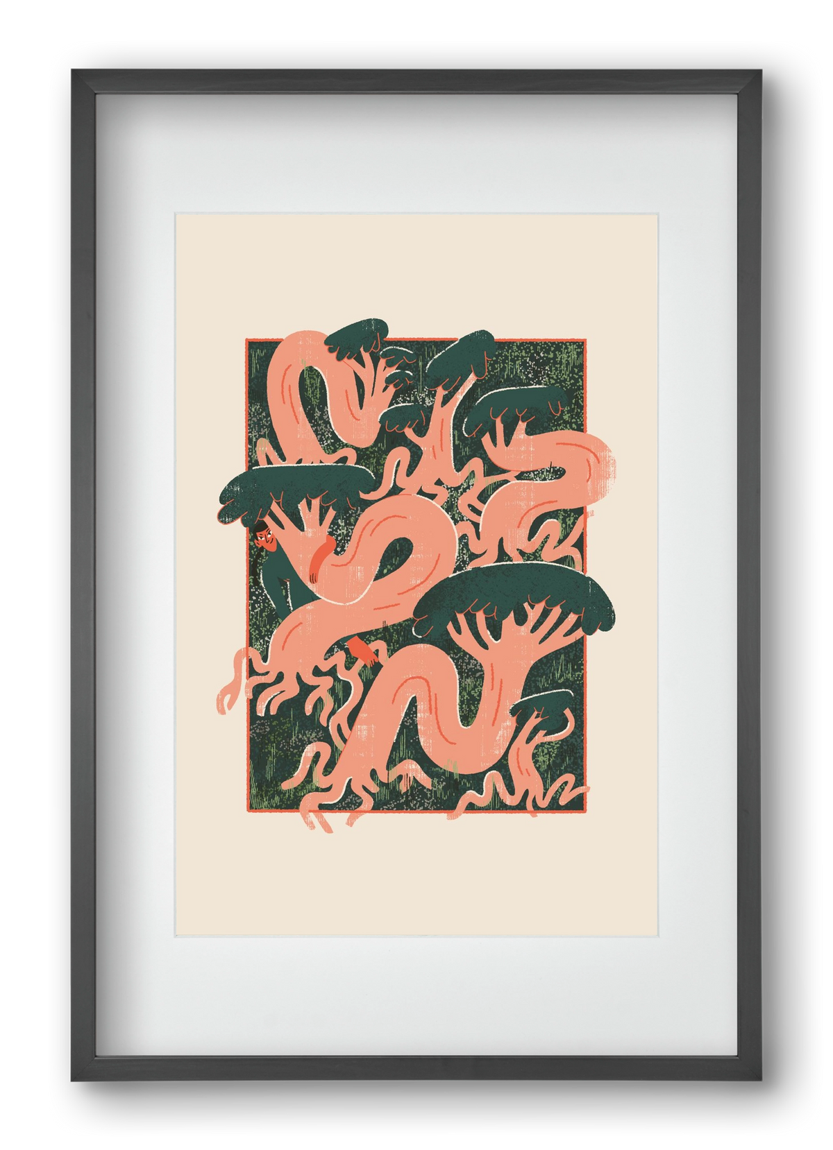 Roots, 40x60 cm (30x45 cm), Fekete keret, paszpartuval