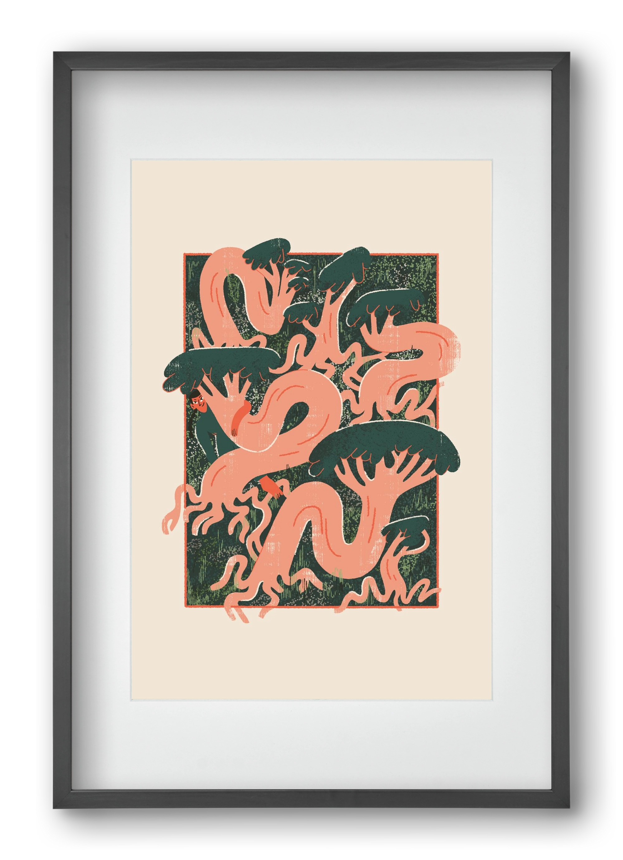 Roots, 40x60 cm (30x45 cm), Fekete keret, paszpartuval