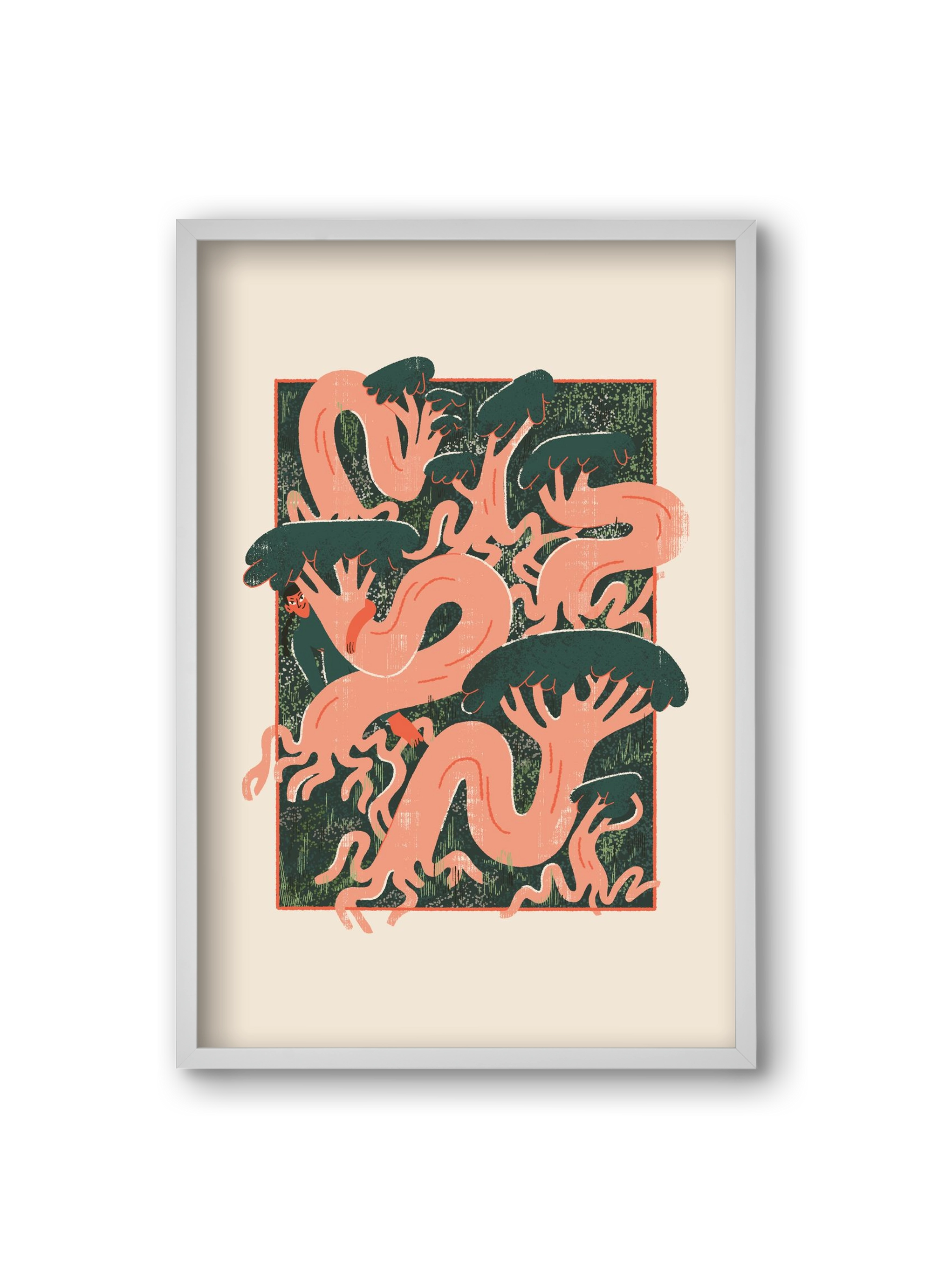 Roots, 20x30 cm (20x30 cm), Fehér keret