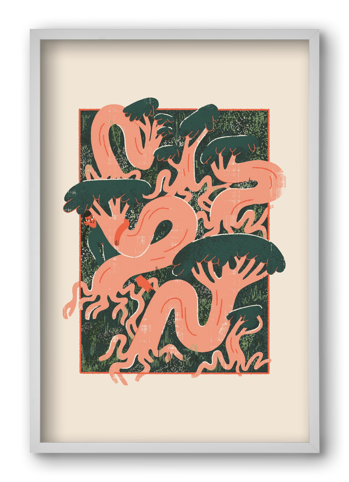 Roots, 40x60 cm (40x60 cm), Fehér keret