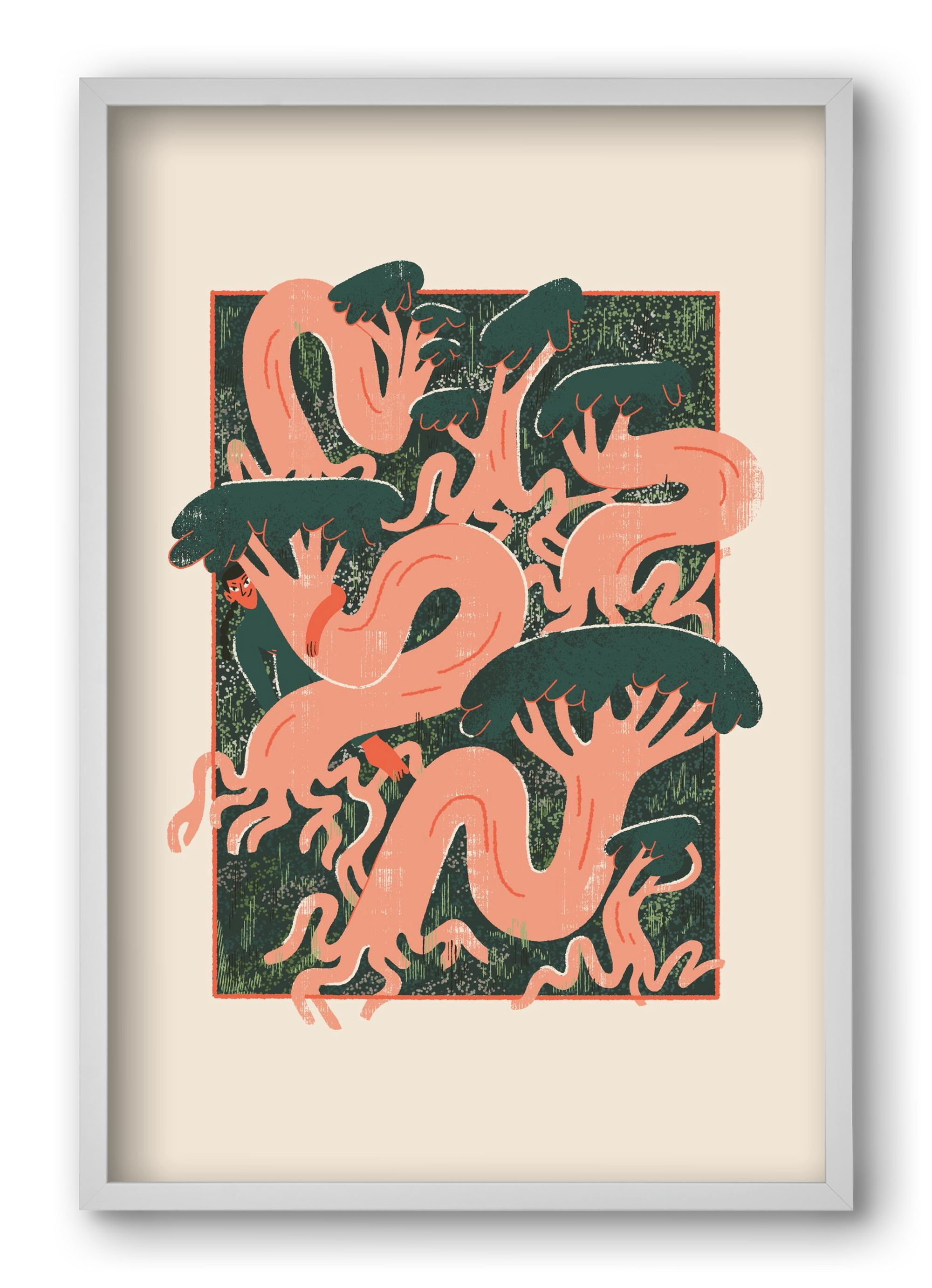 Roots, 40x60 cm (40x60 cm), Fehér keret