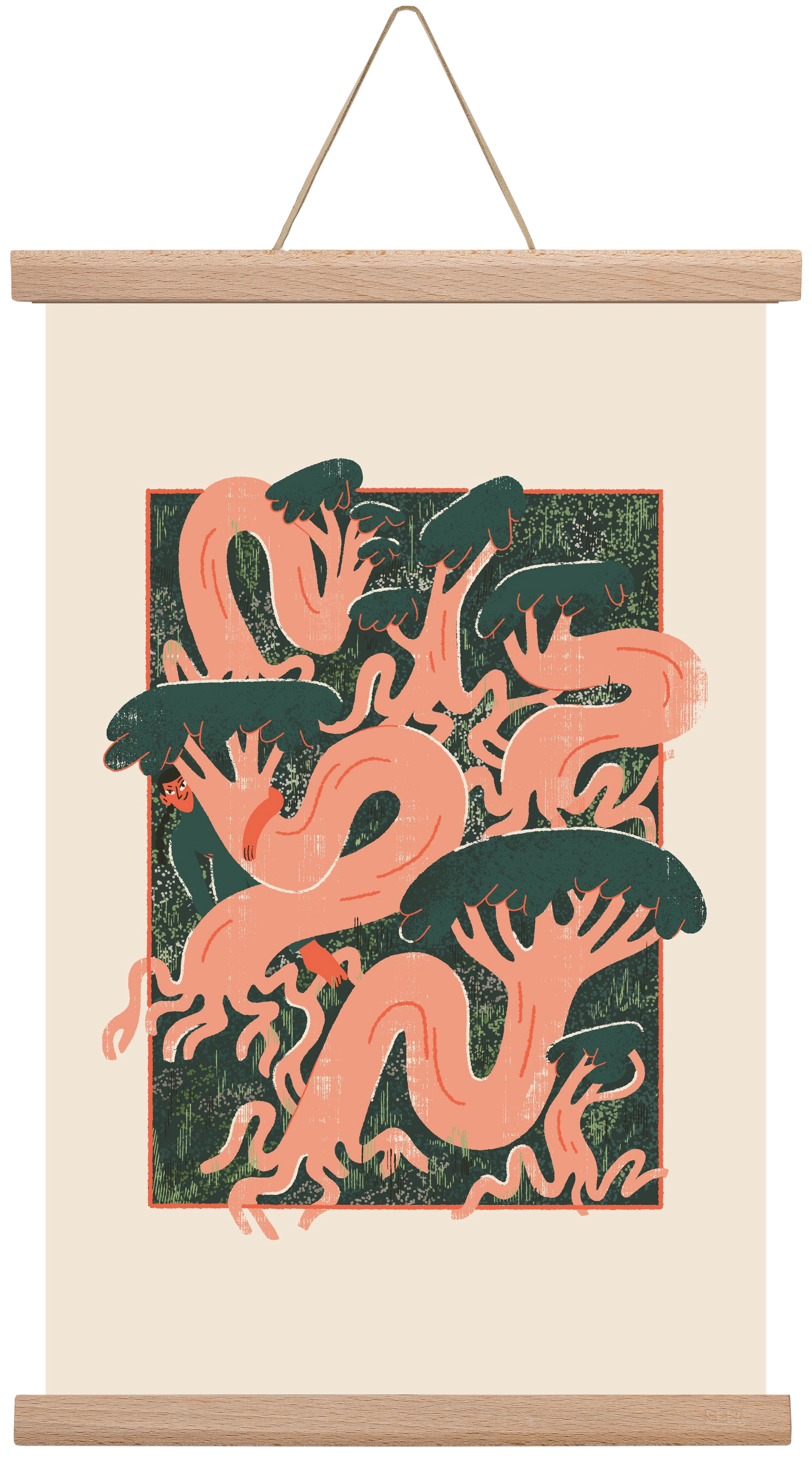 Roots, 30x45 cm (30x45 cm), Tölgy akasztó