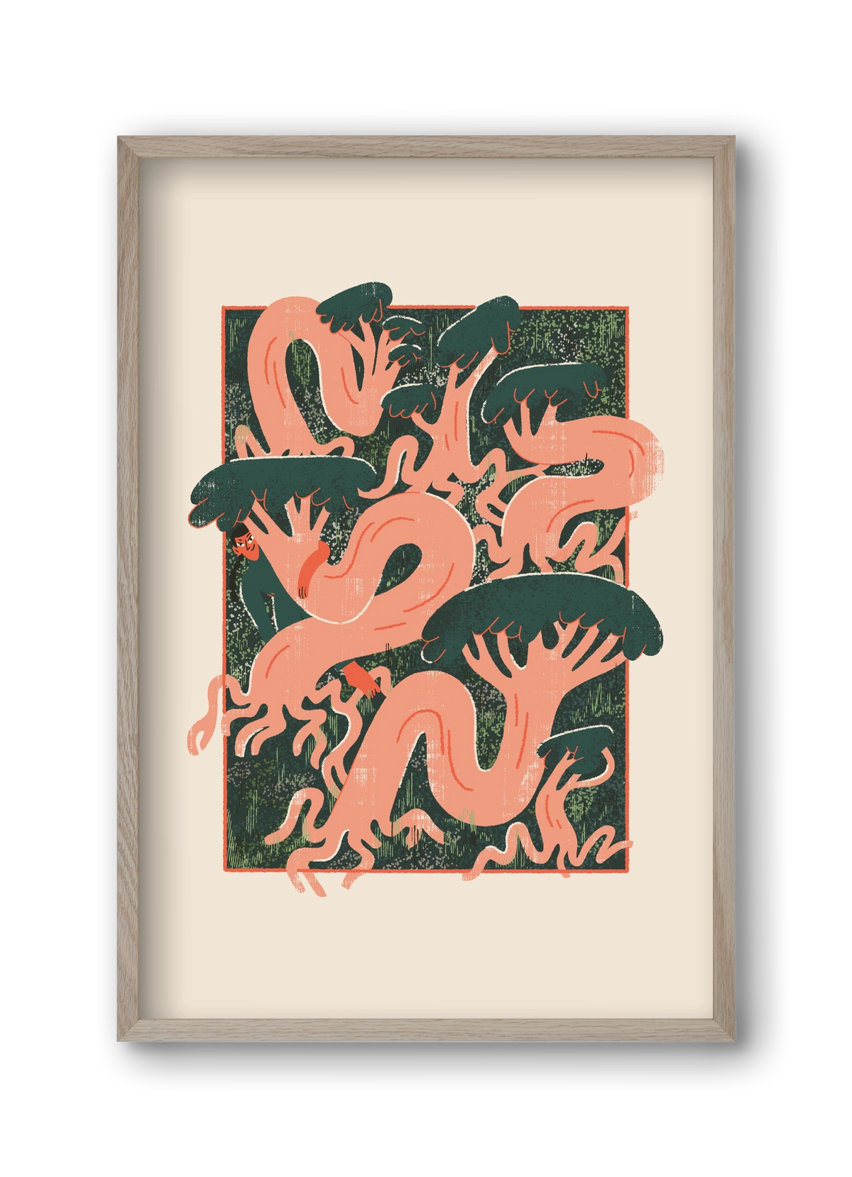 Roots, 30x45 cm (30x45 cm), Tölgy keret