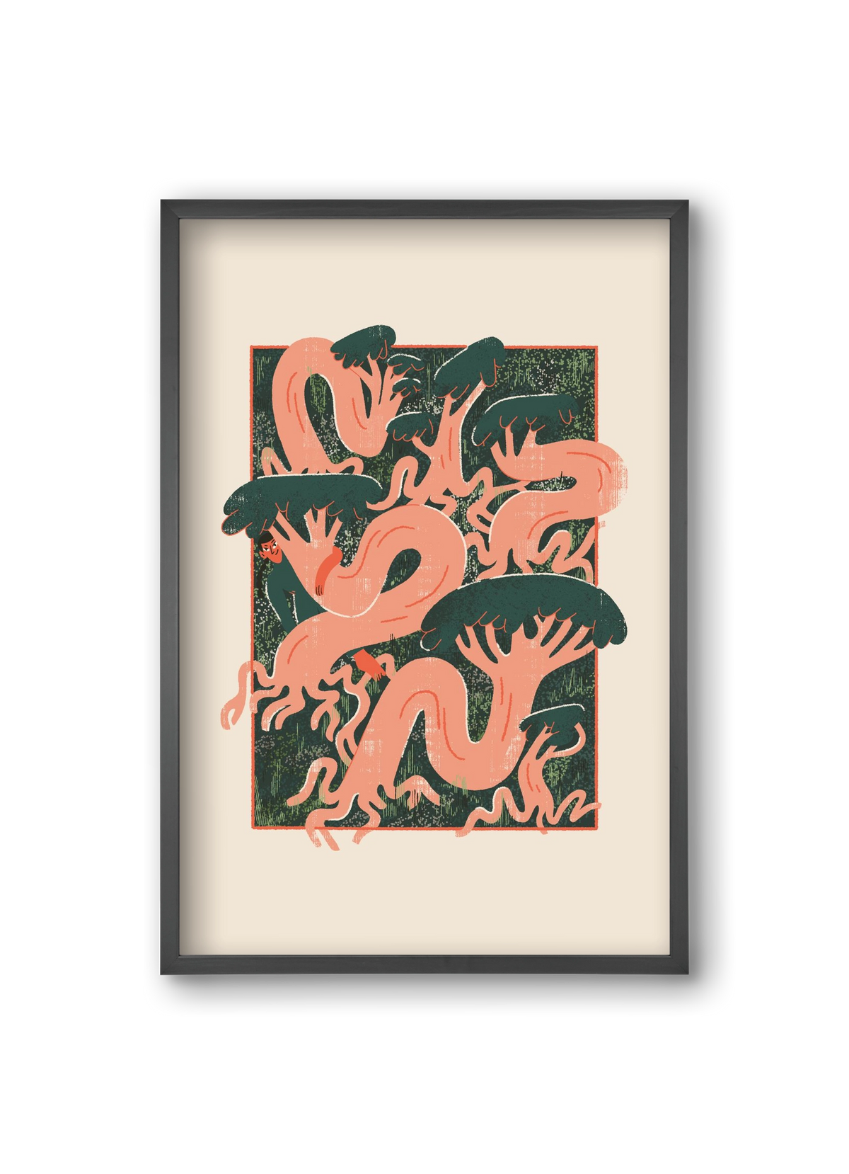 Roots, 20x30 cm (20x30 cm), Fekete keret