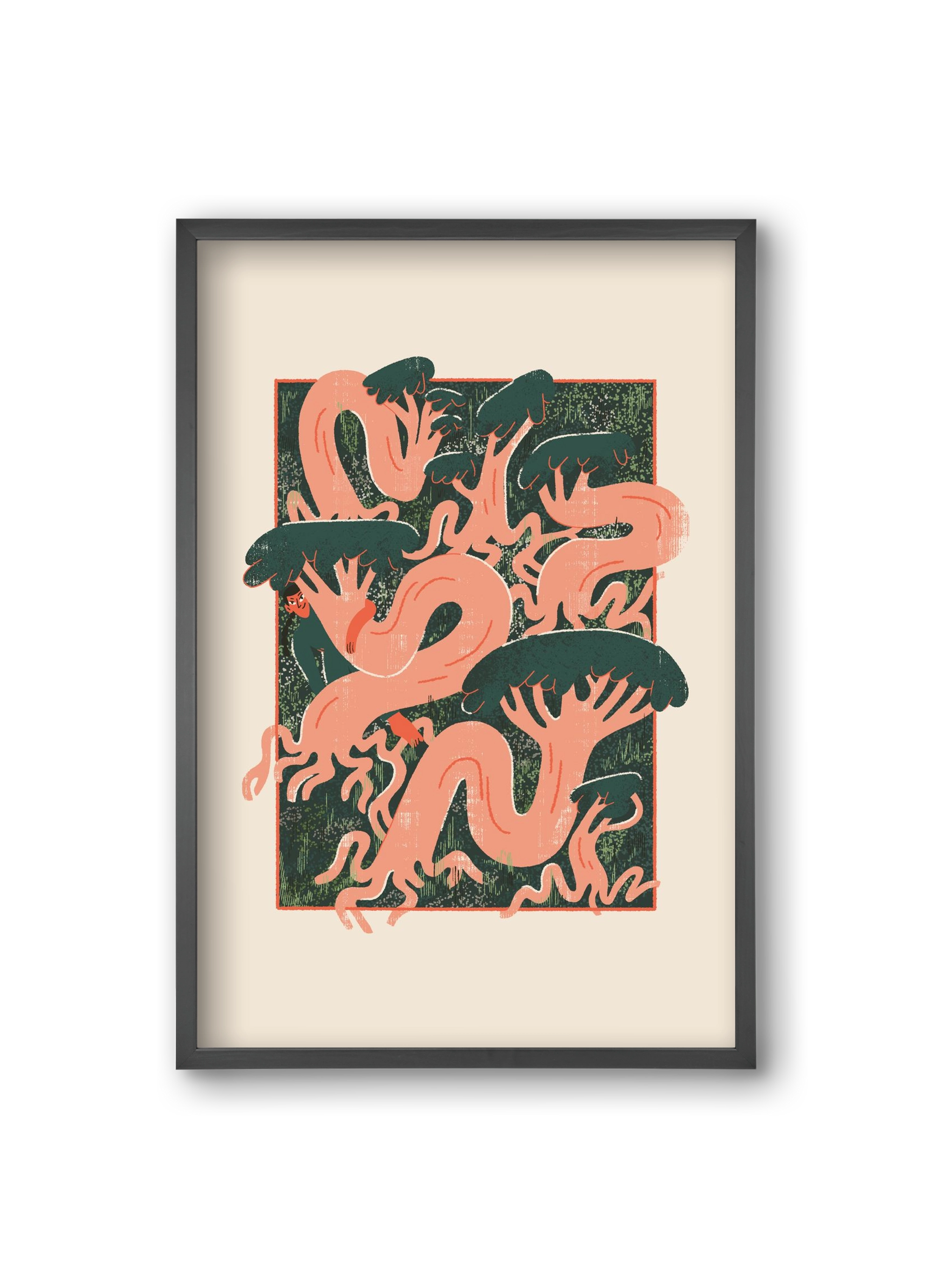 Roots, 20x30 cm (20x30 cm), Fekete keret