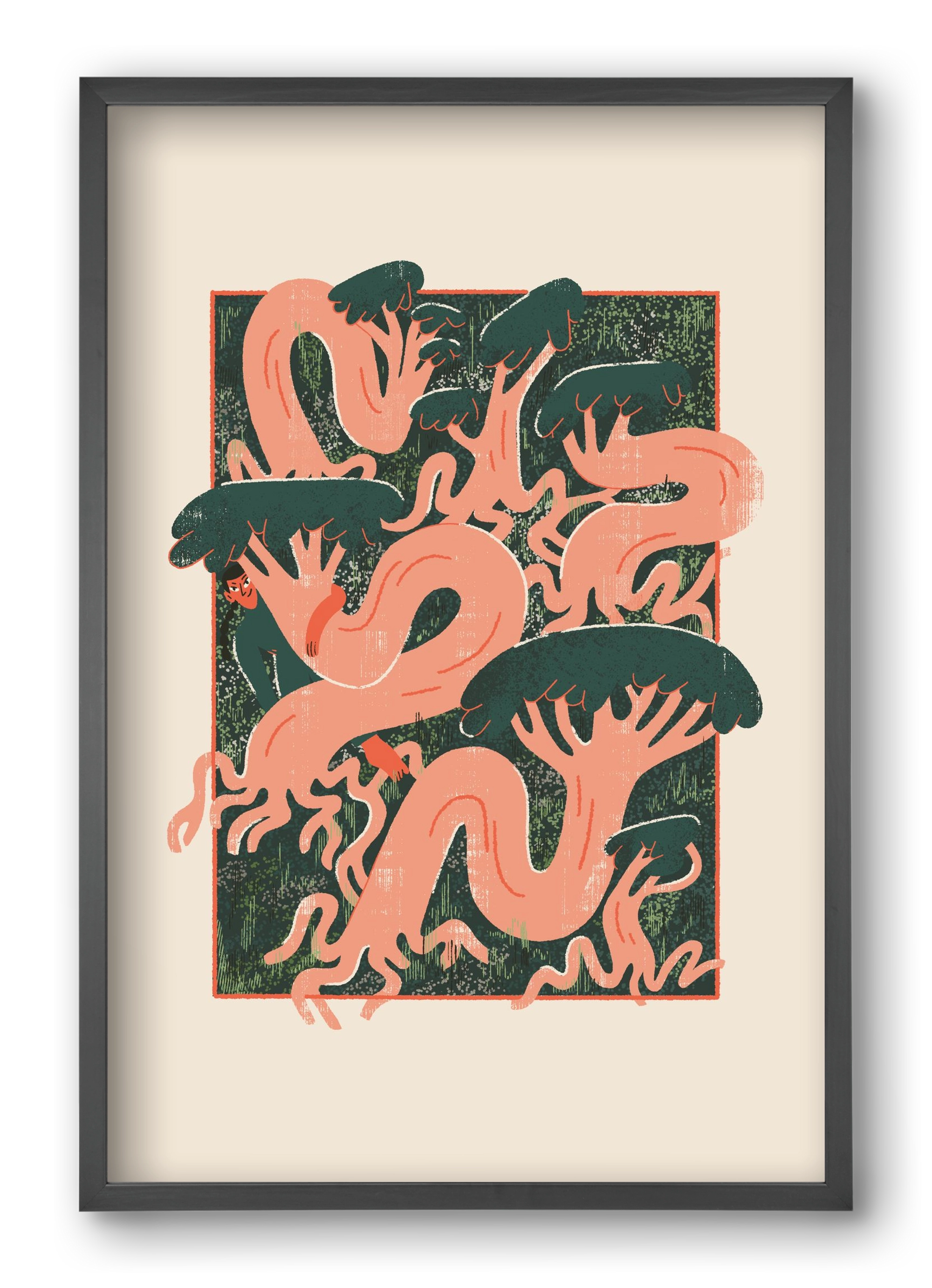 Roots, 40x60 cm (40x60 cm), Fekete keret