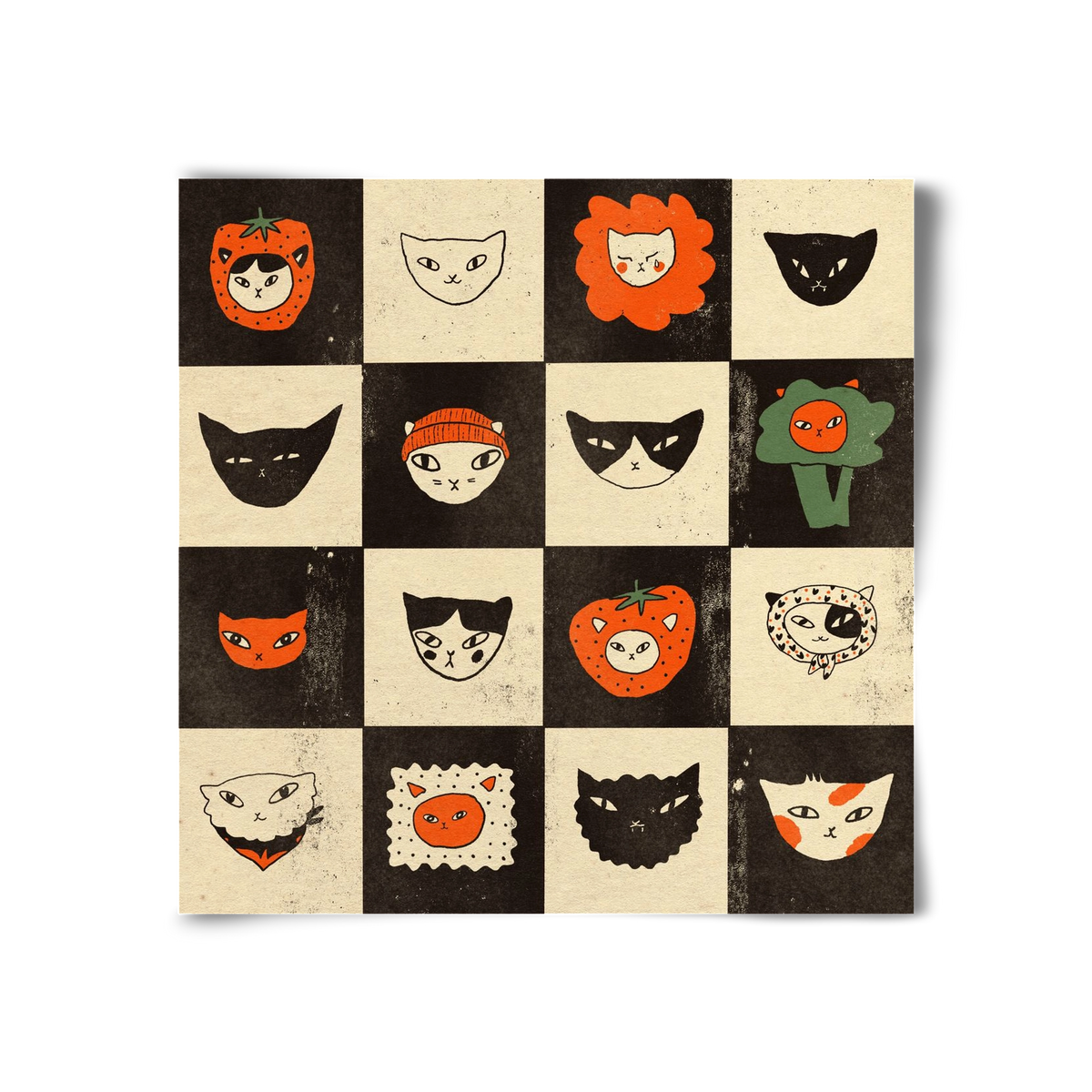 CAT BINGO no 03. , 30x30 cm, Keret nélkül