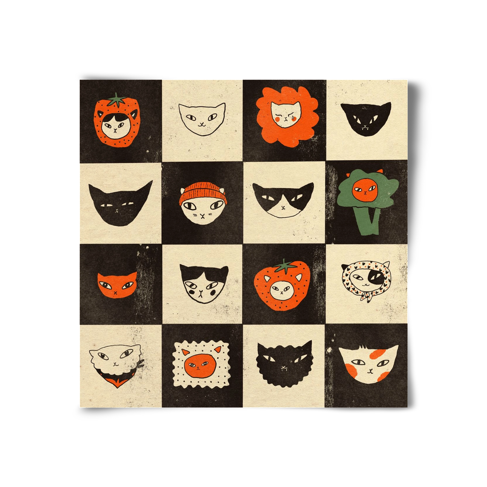 CAT BINGO no 03. , 30x30 cm, Keret nélkül