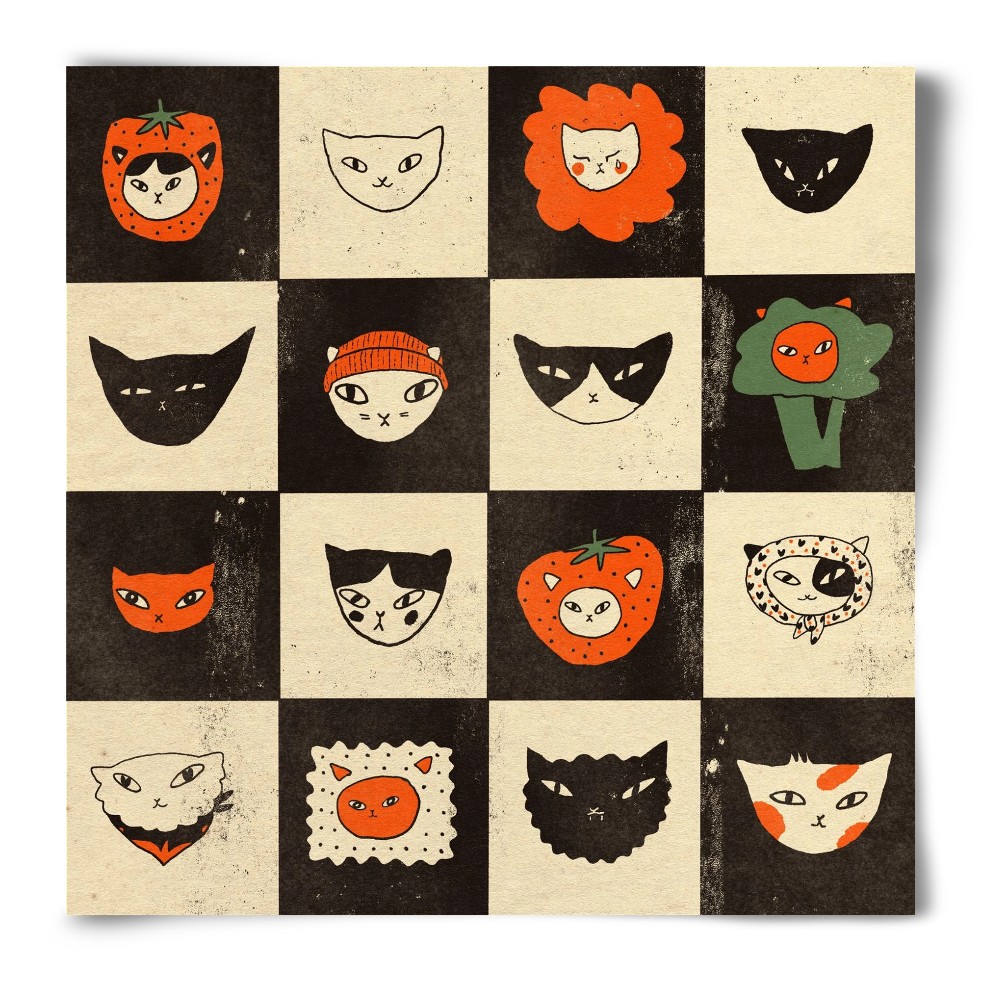 CAT BINGO no 03. , 50x50 cm, Keret nélkül