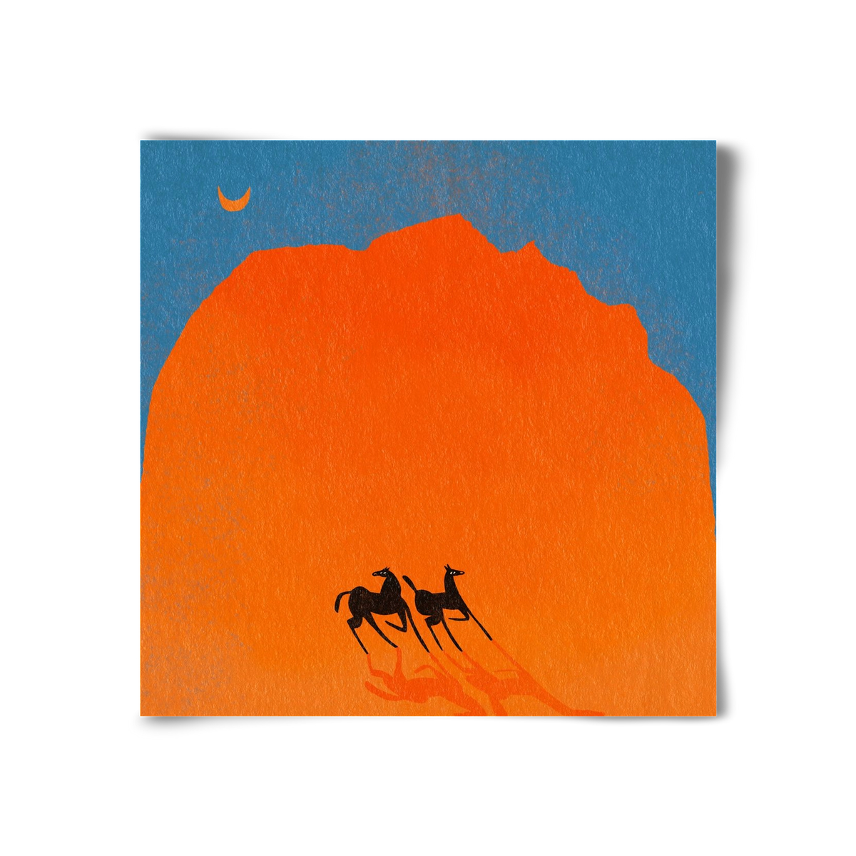 Wadi Rum horses, 30x30 cm, Keret nélkül