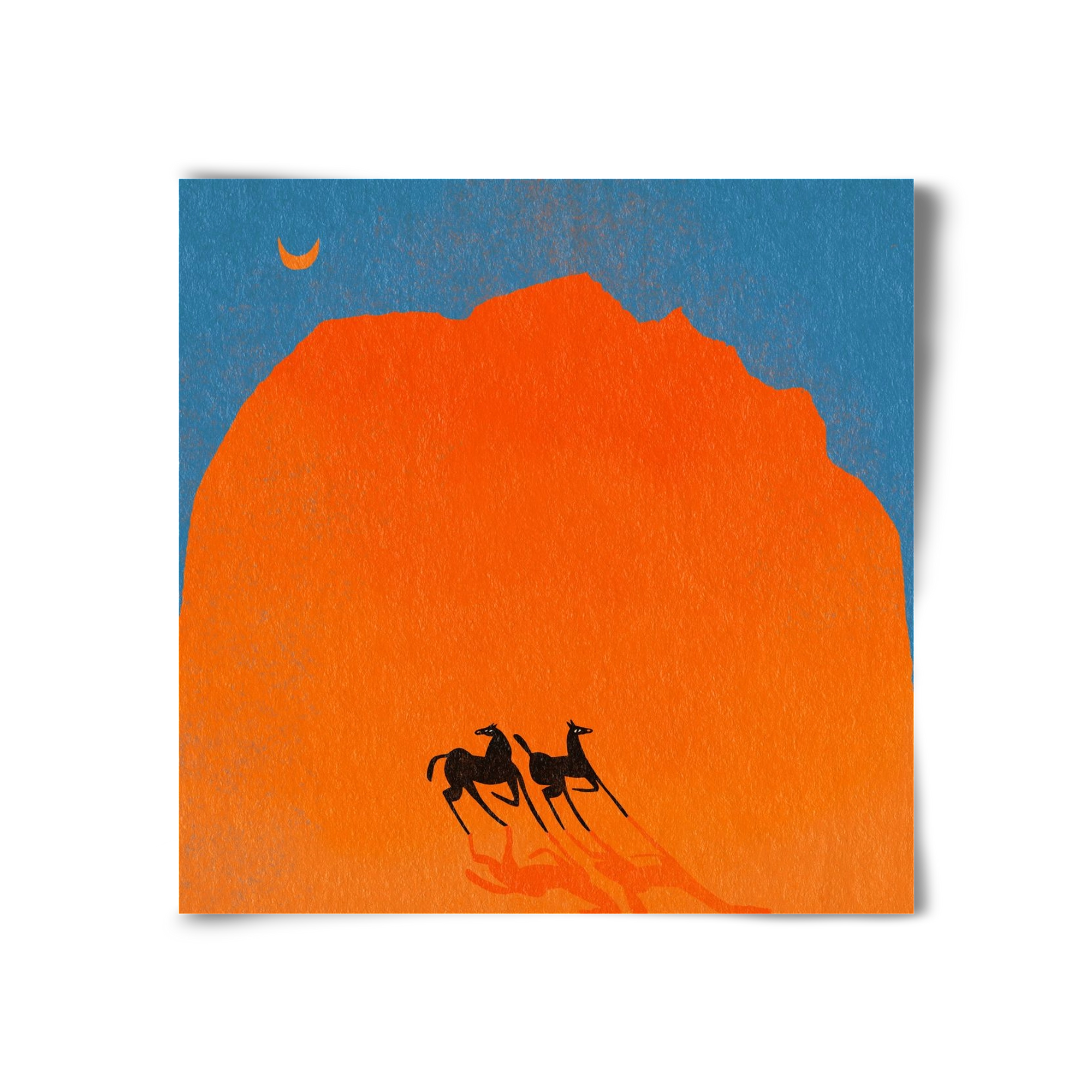 Wadi Rum horses, 30x30 cm, Keret nélkül