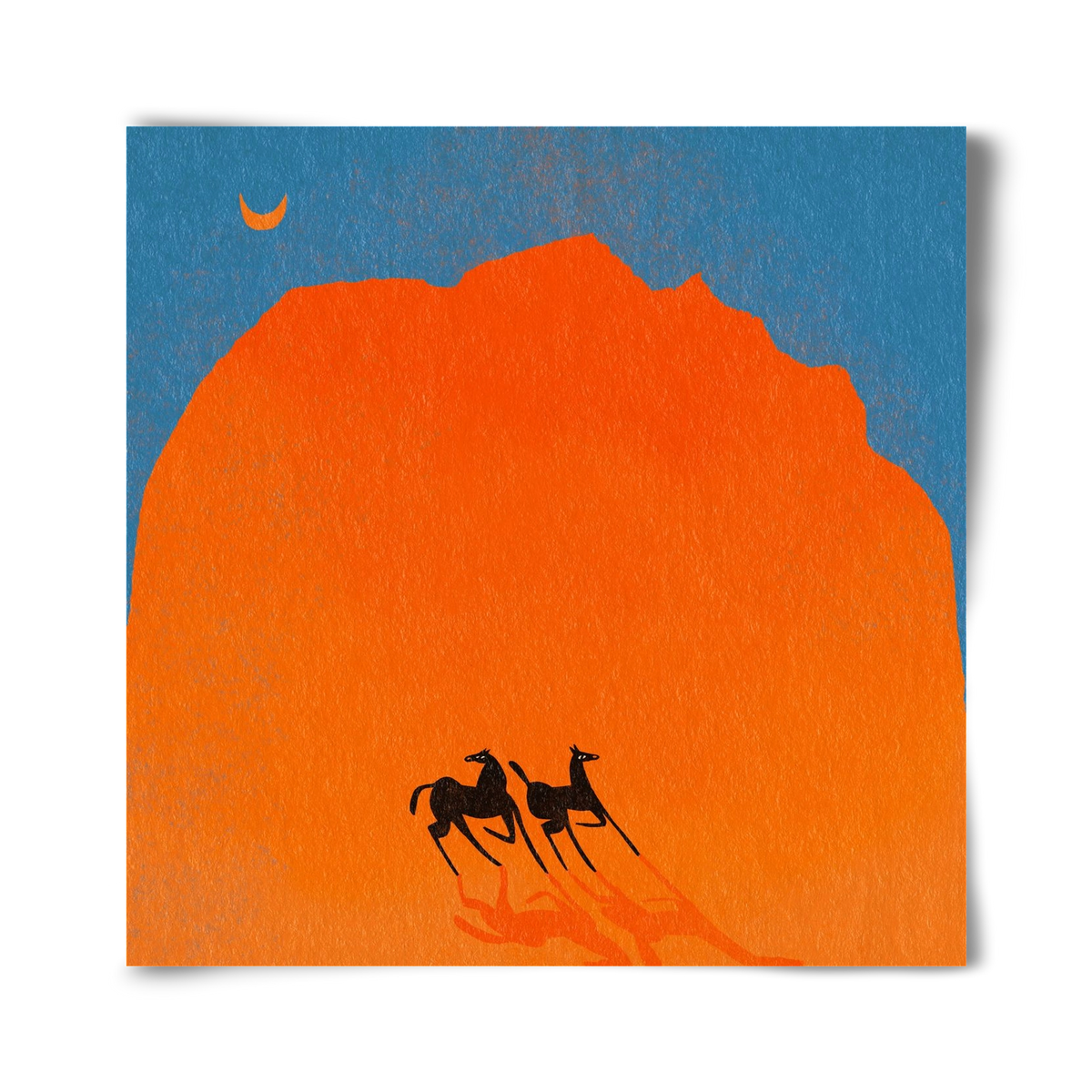 Wadi Rum horses, 40x40 cm, Keret nélkül