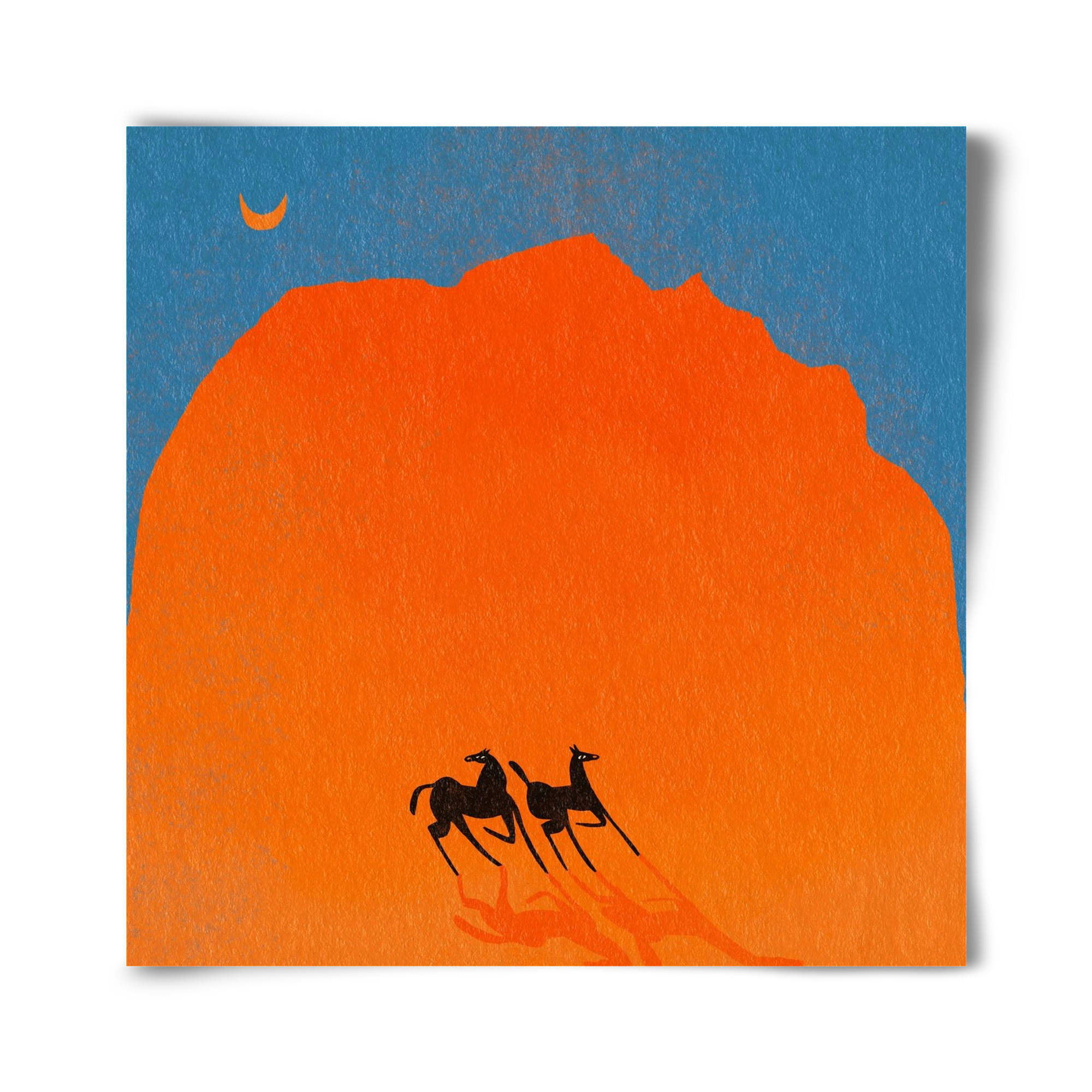 Wadi Rum horses, 40x40 cm, Keret nélkül