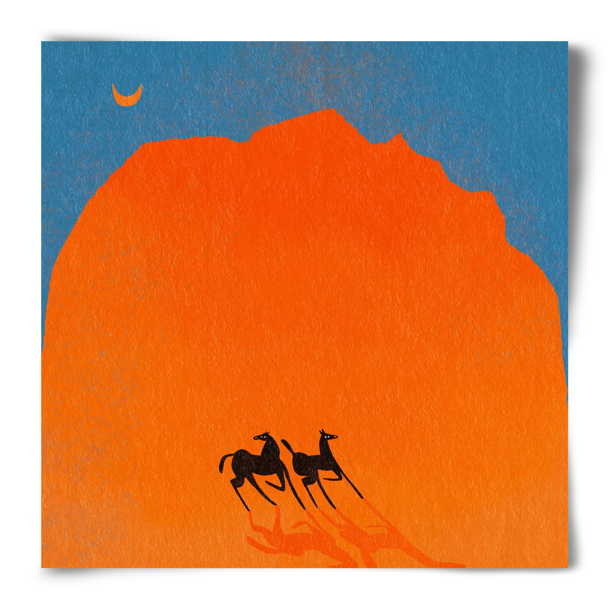 Wadi Rum horses, 50x50 cm, Keret nélkül
