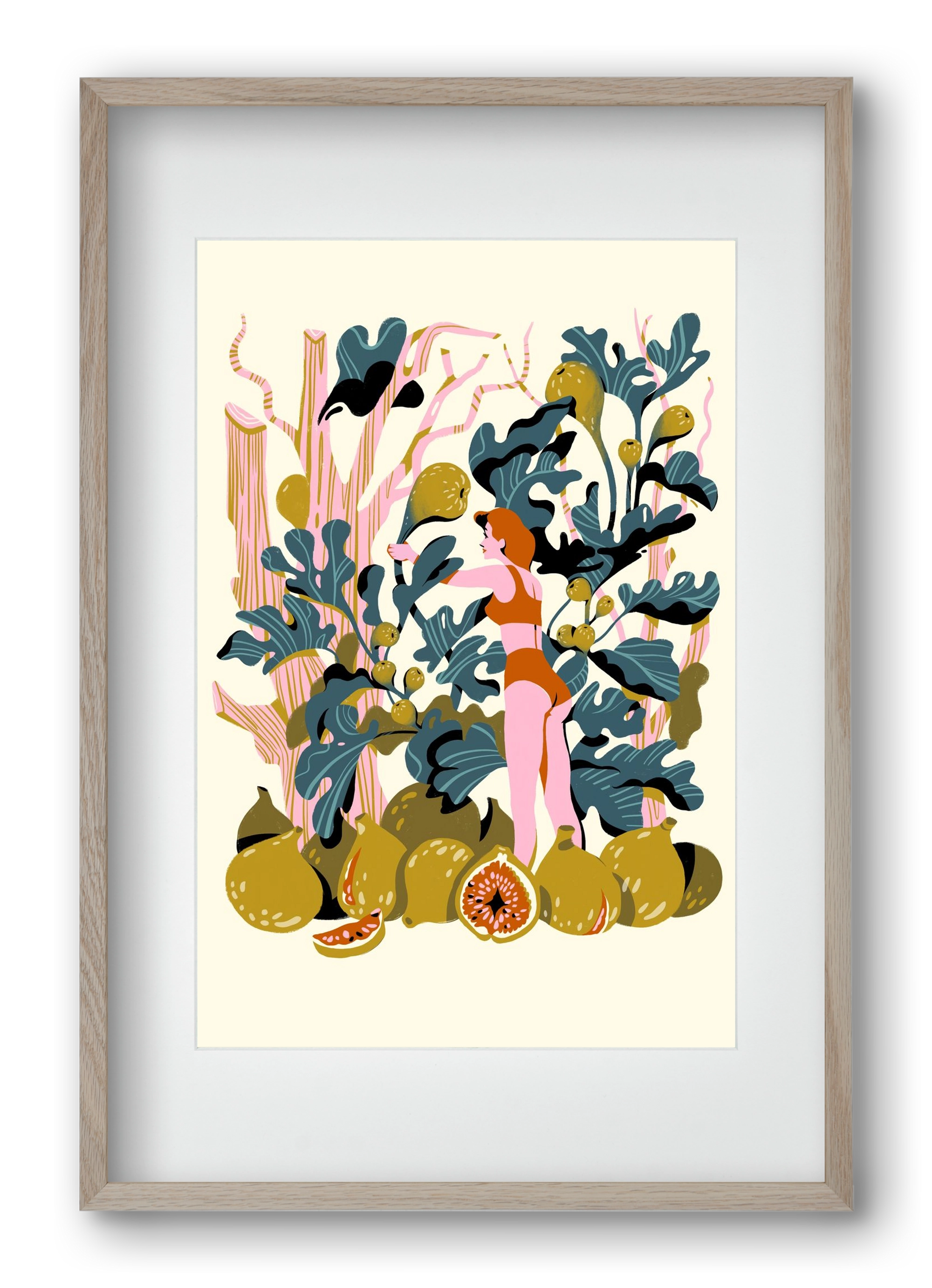 Füge, 40x60 cm (30x45 cm), Tölgy keret, paszpartuval