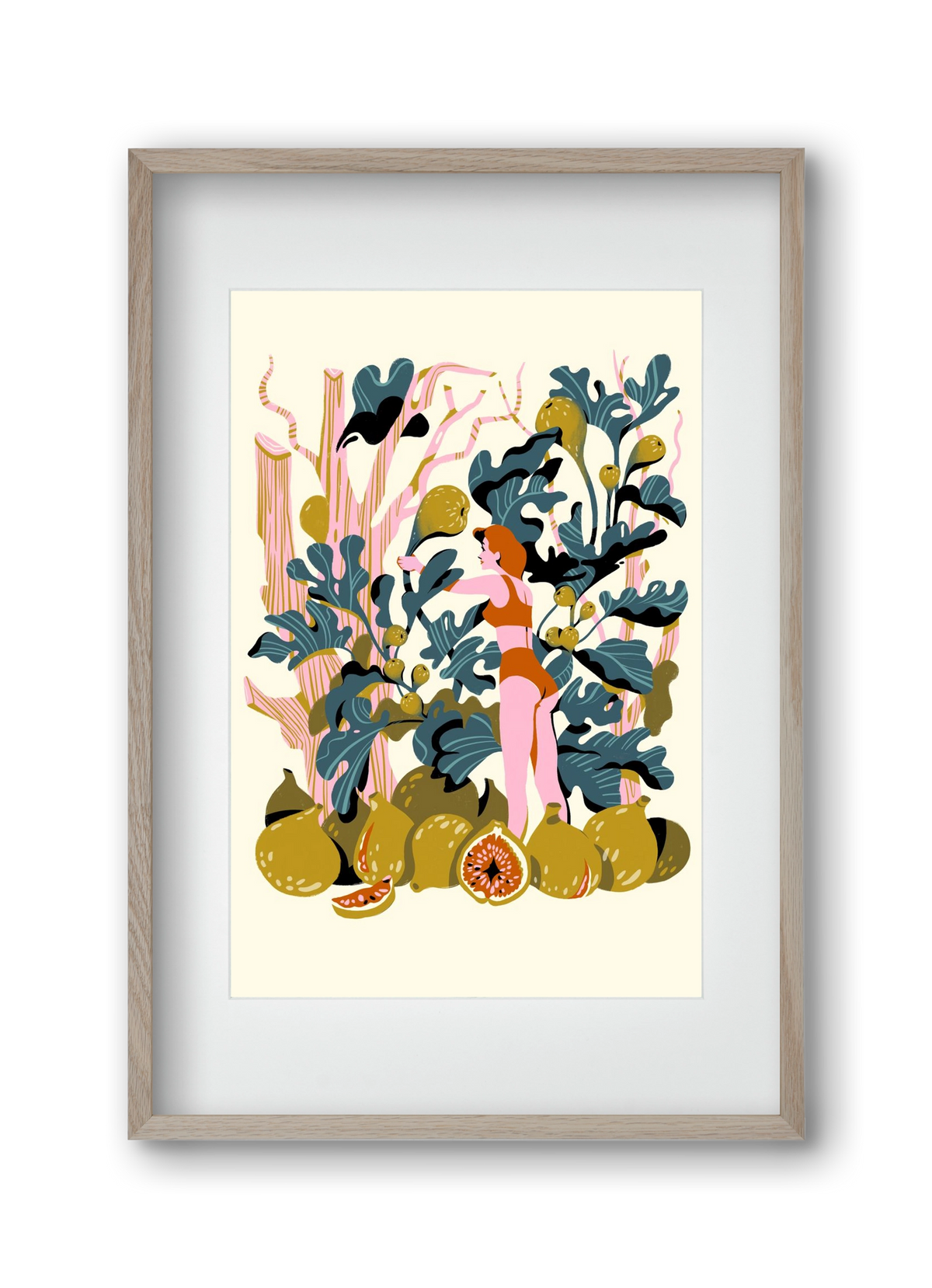 Füge, 30x45 cm (20x30 cm), Tölgy keret, paszpartuval