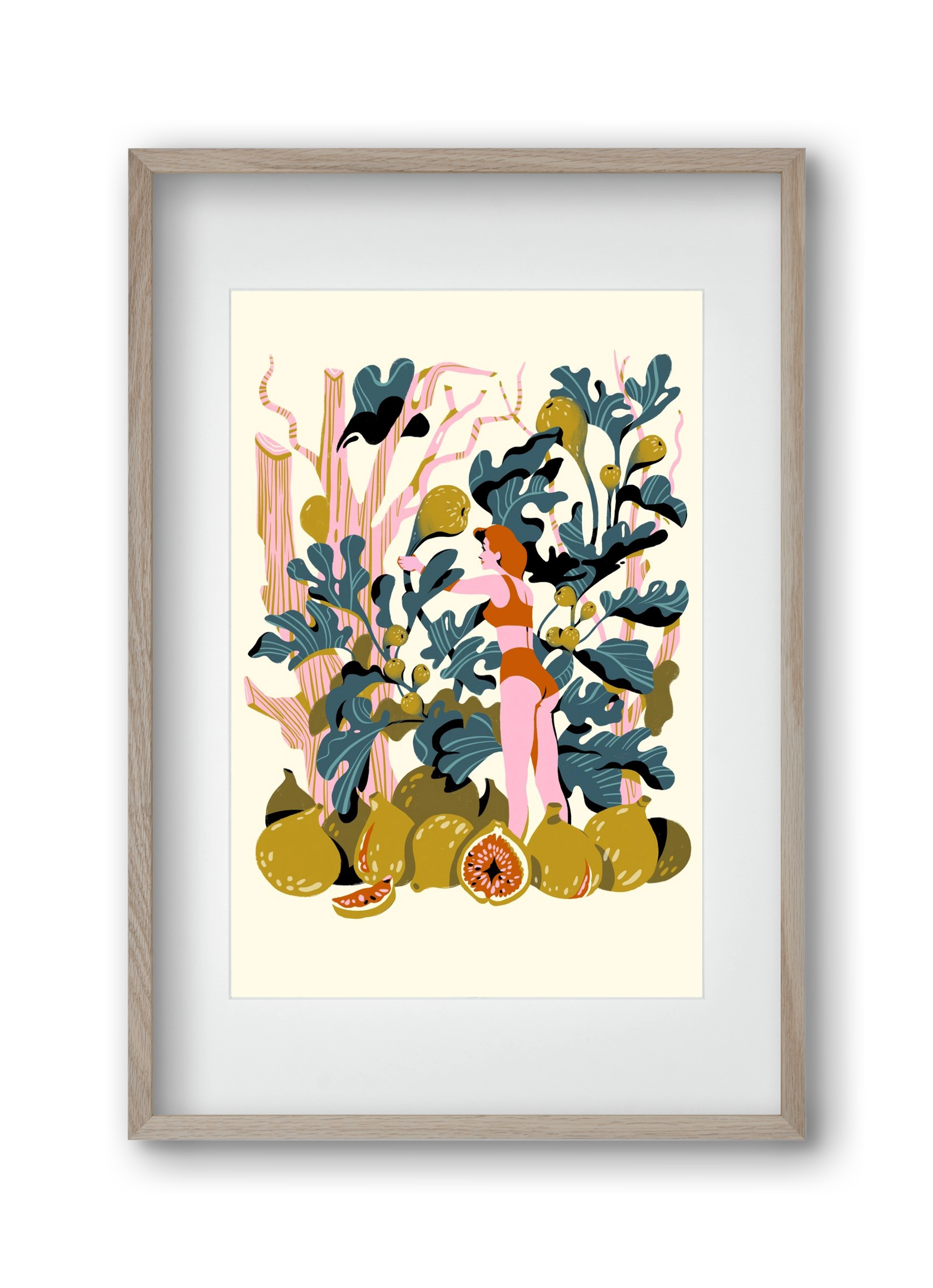 Füge, 30x45 cm (20x30 cm), Tölgy keret, paszpartuval