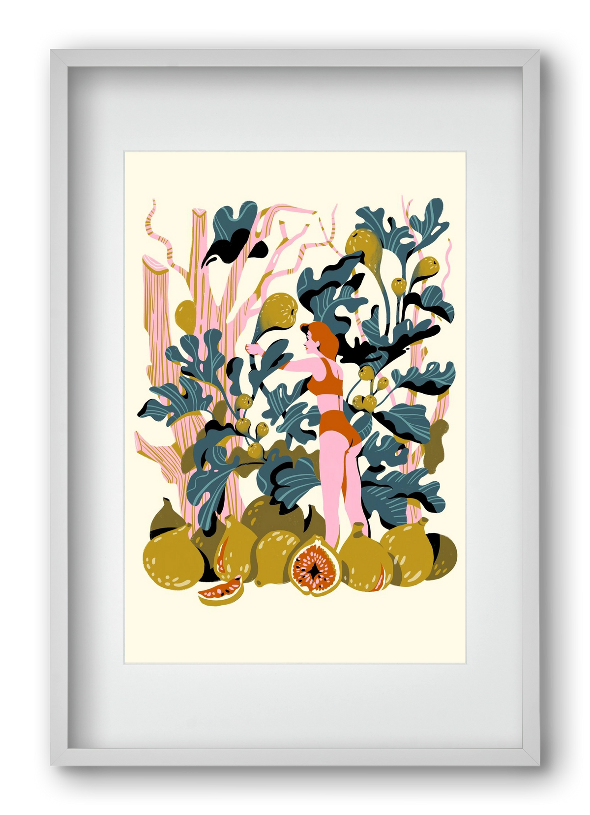 Füge, 40x60 cm (30x45 cm), Fehér keret, paszpartuval