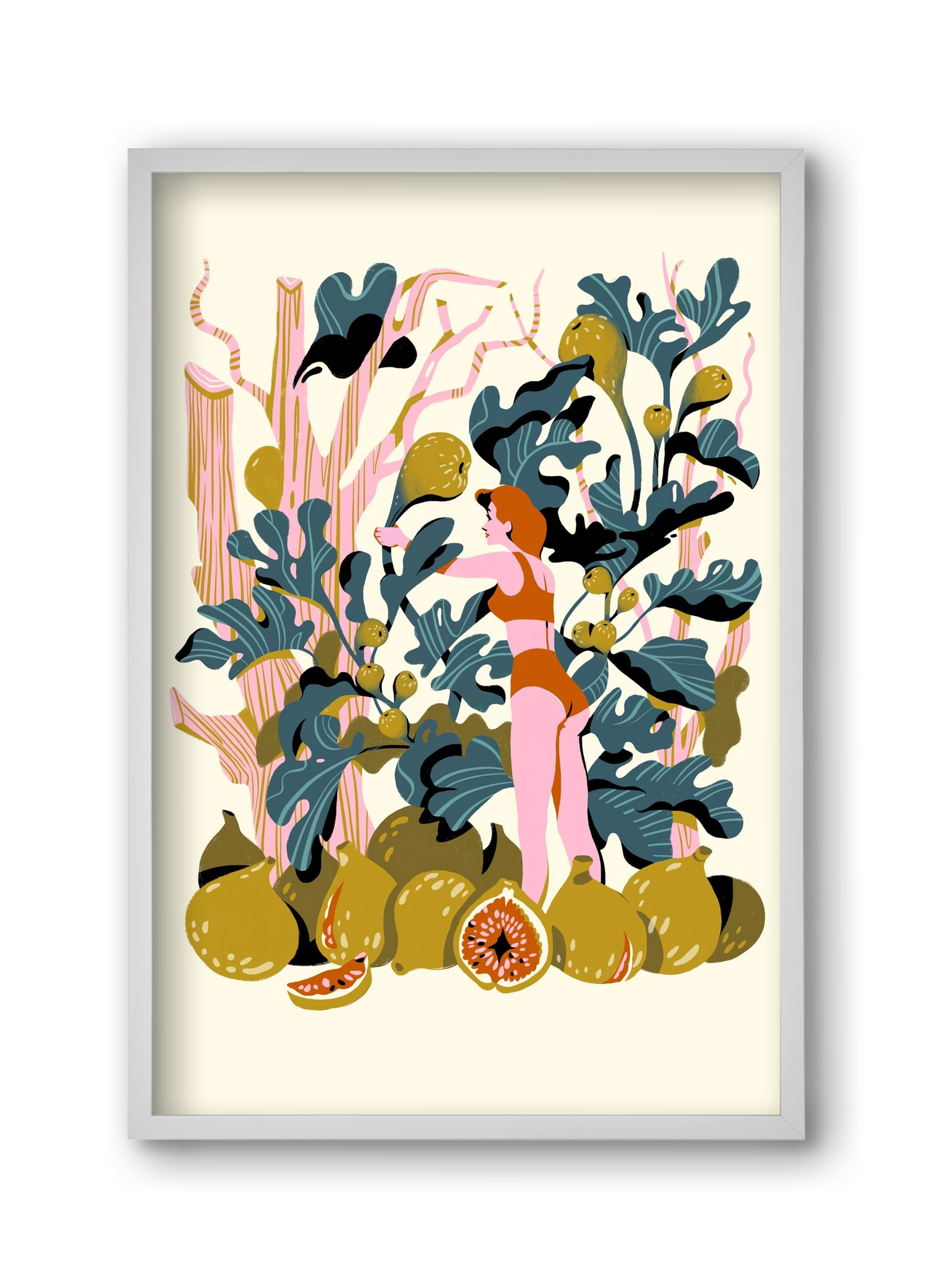 Füge, 30x45 cm (30x45 cm), Fehér keret