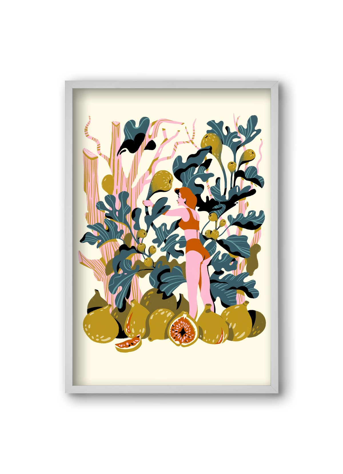 Füge, 20x30 cm (20x30 cm), Fehér keret