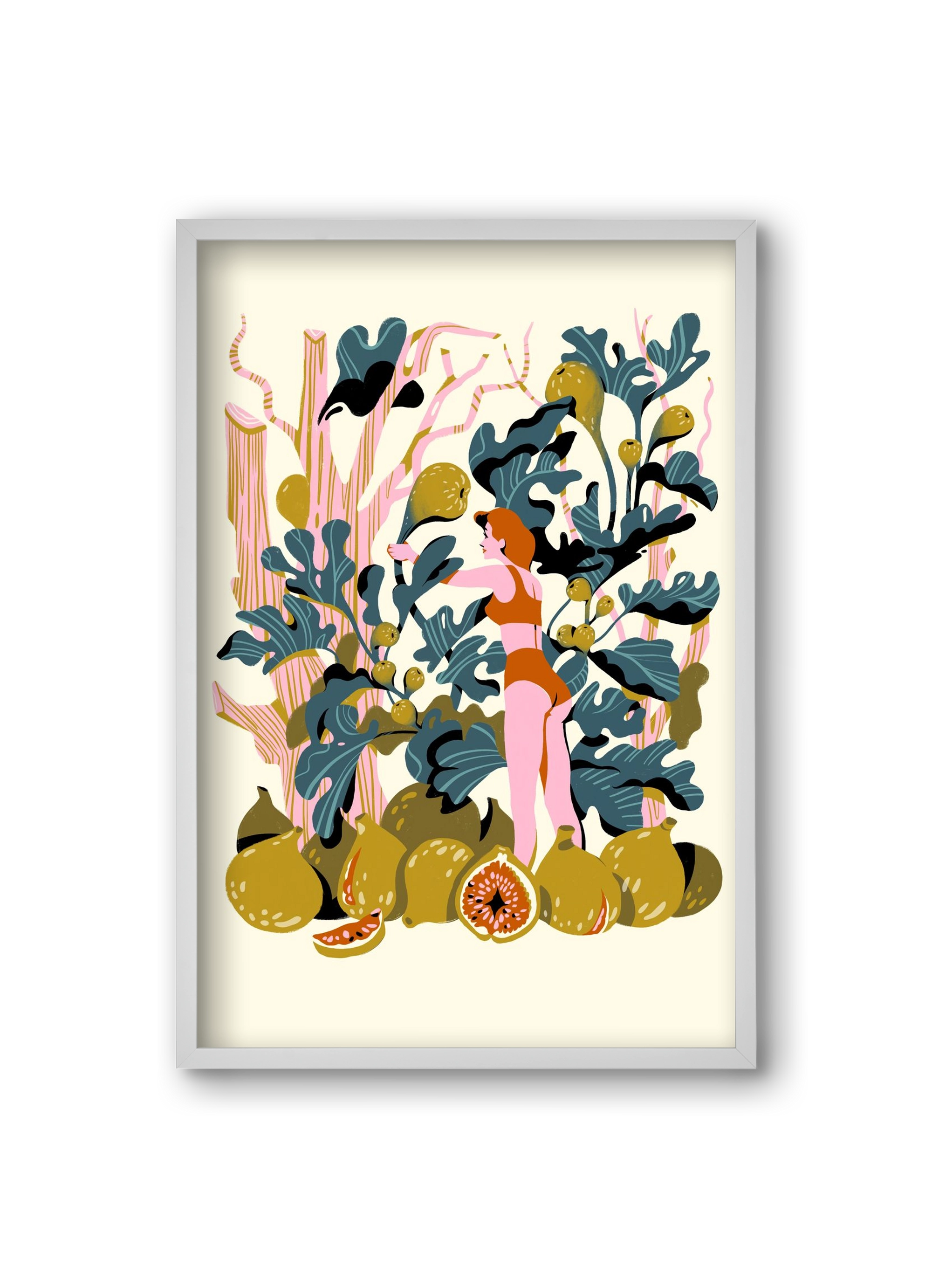 Füge, 20x30 cm (20x30 cm), Fehér keret