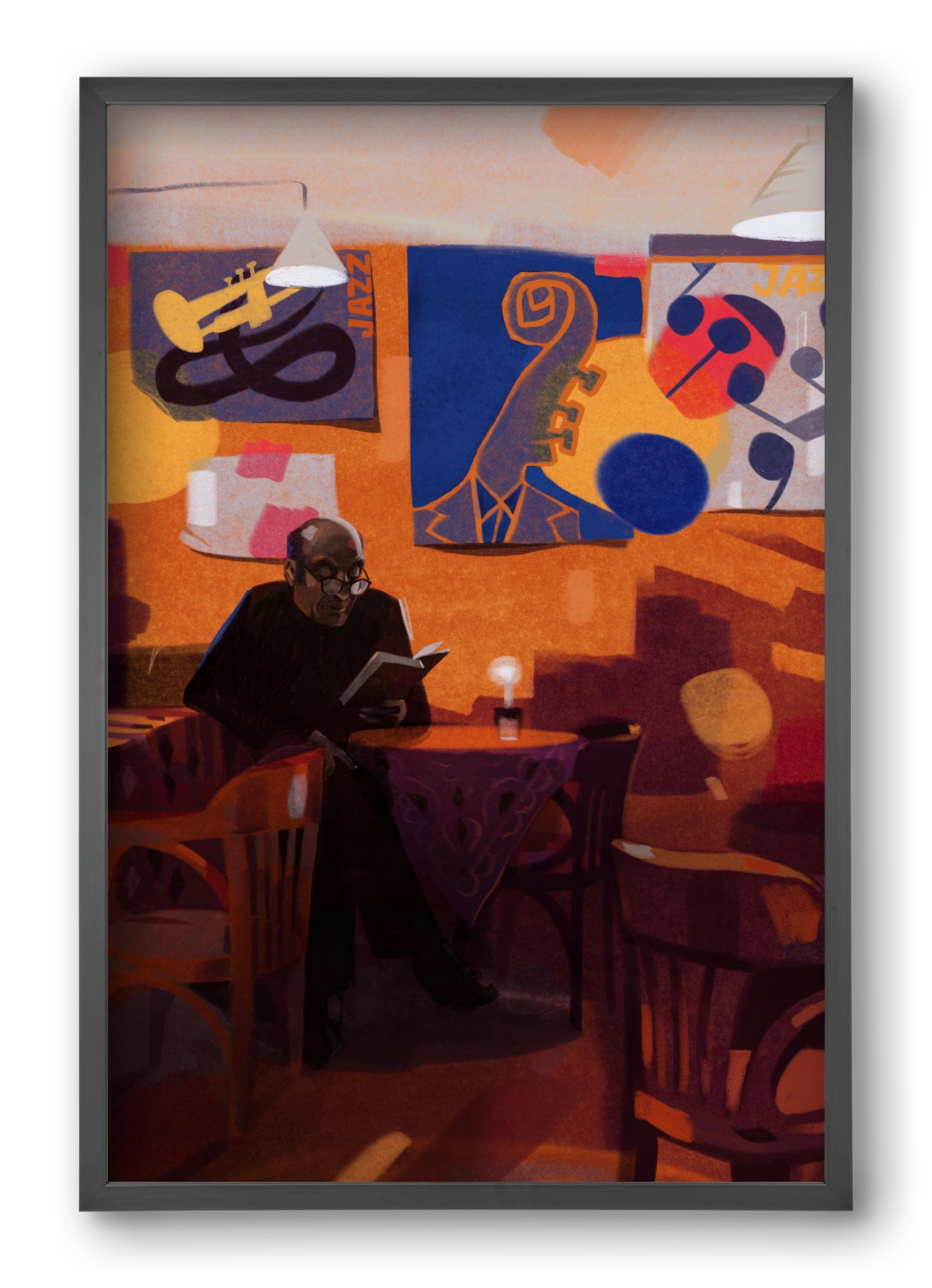 Jedermann, 40x60 cm (40x60 cm), Fekete keret