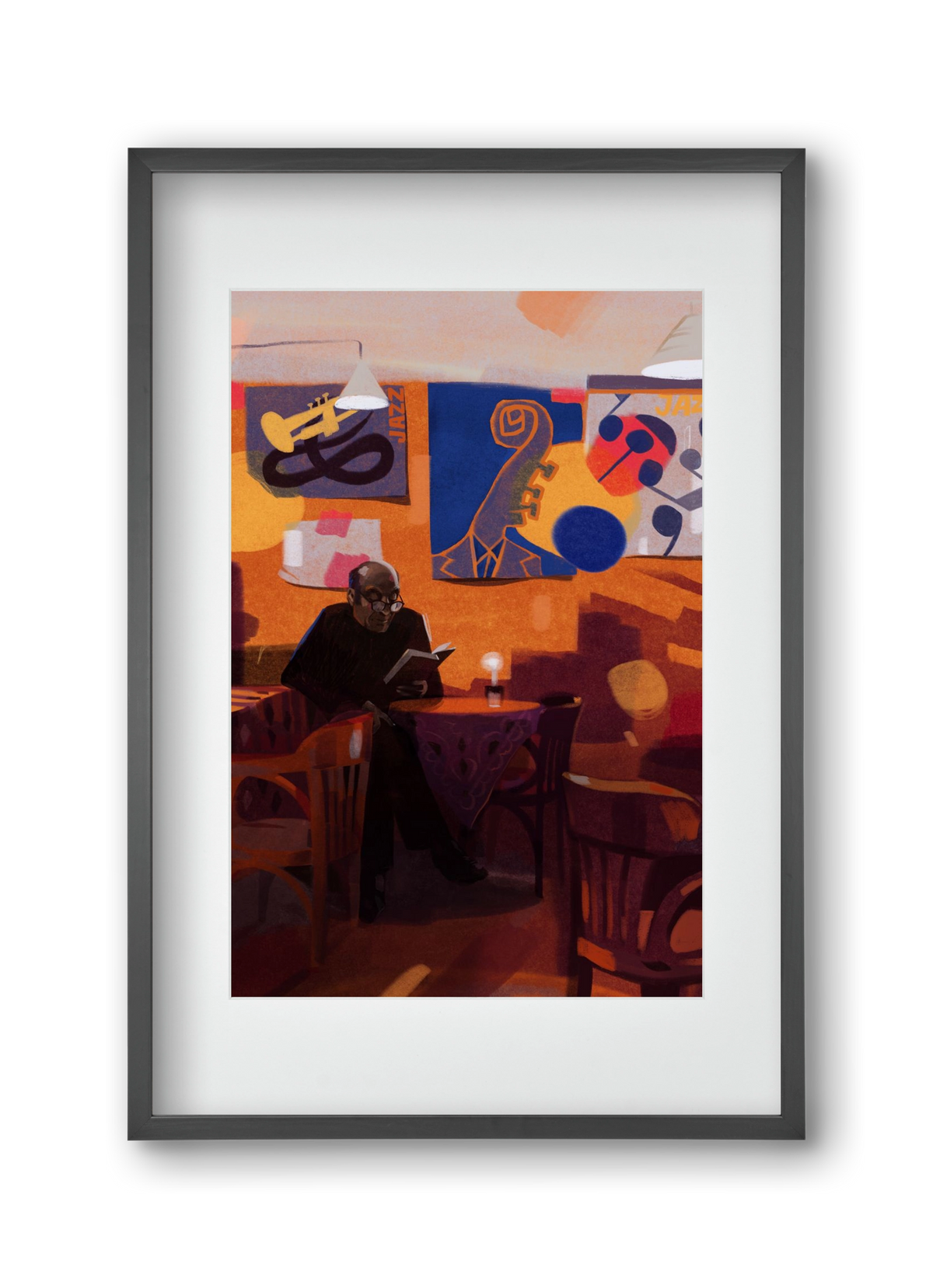 Jedermann, 30x45 cm (20x30 cm), Fekete keret, paszpartuval