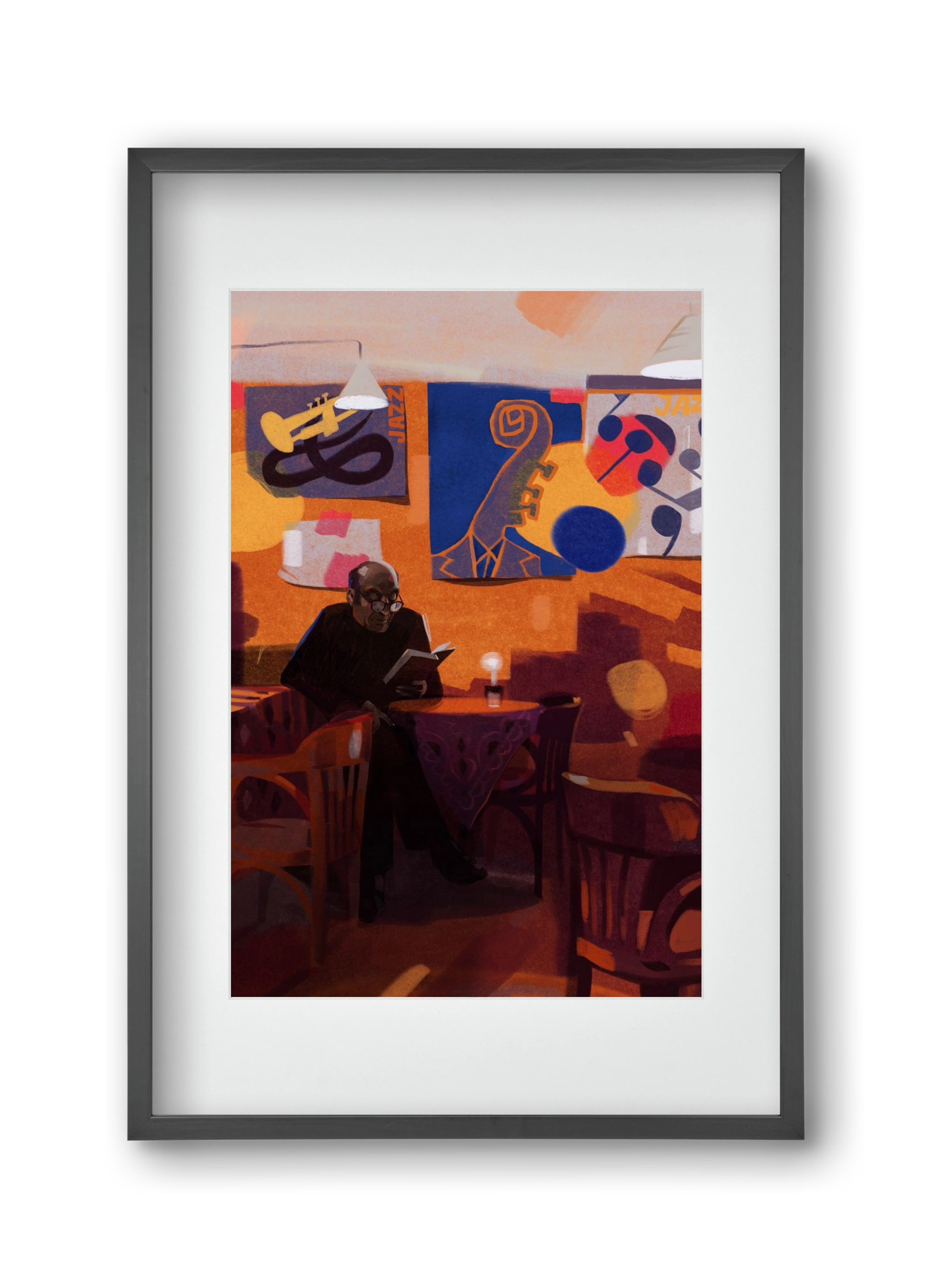 Jedermann, 30x45 cm (20x30 cm), Fekete keret, paszpartuval