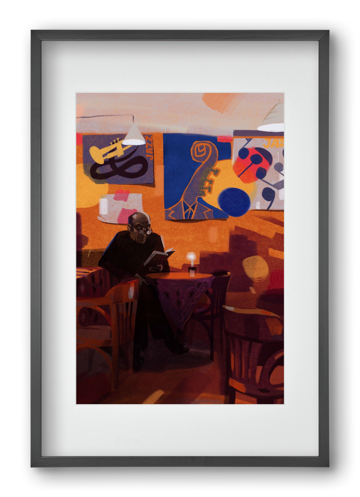 Jedermann, 40x60 cm (30x45 cm), Fekete keret, paszpartuval