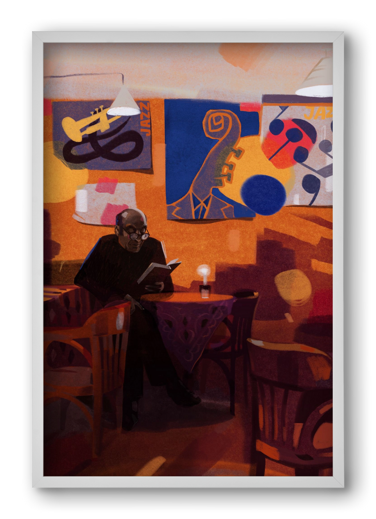 Jedermann, 40x60 cm (40x60 cm), Fehér keret