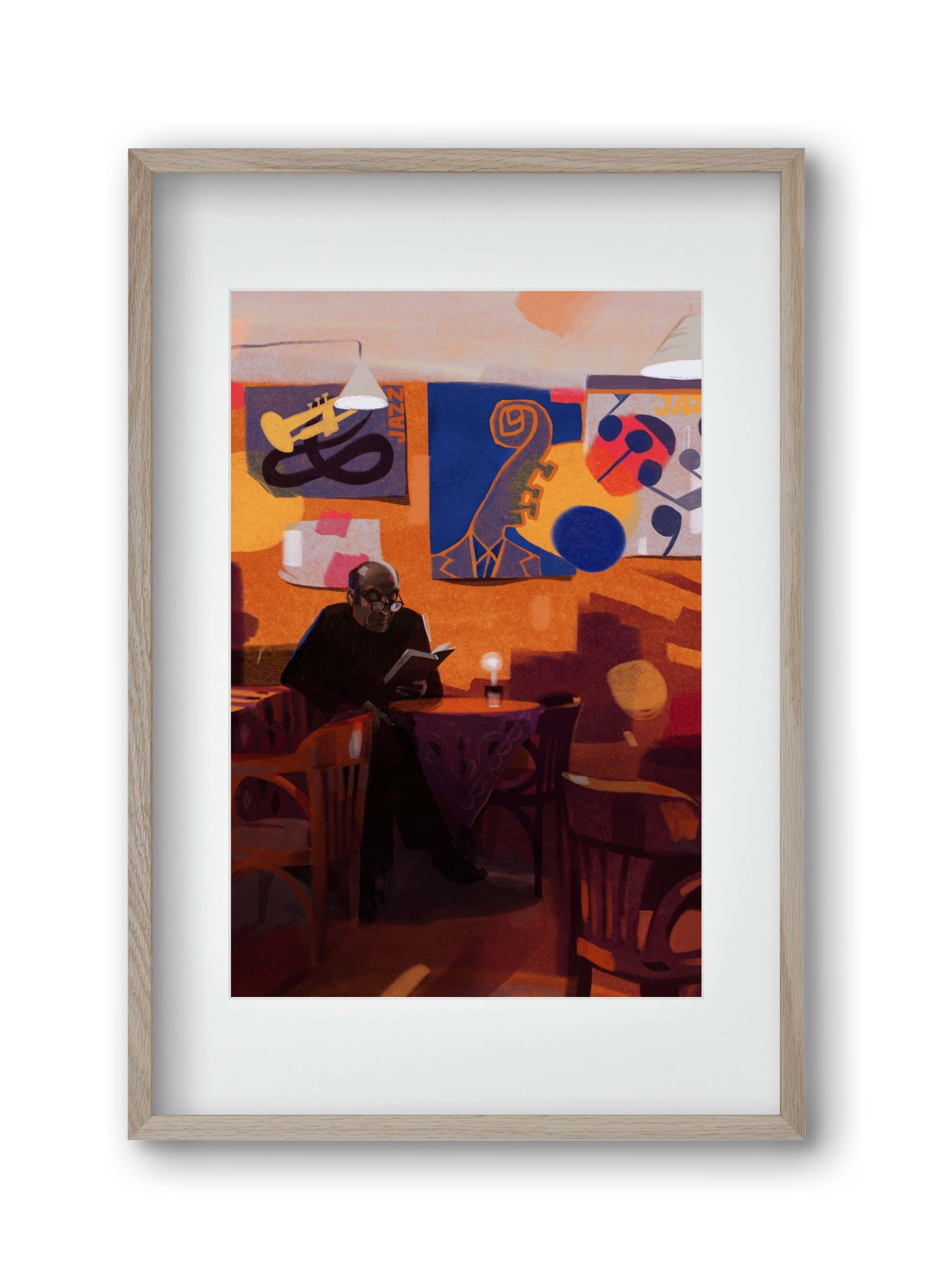 Jedermann, 30x45 cm (20x30 cm), Tölgy keret, paszpartuval