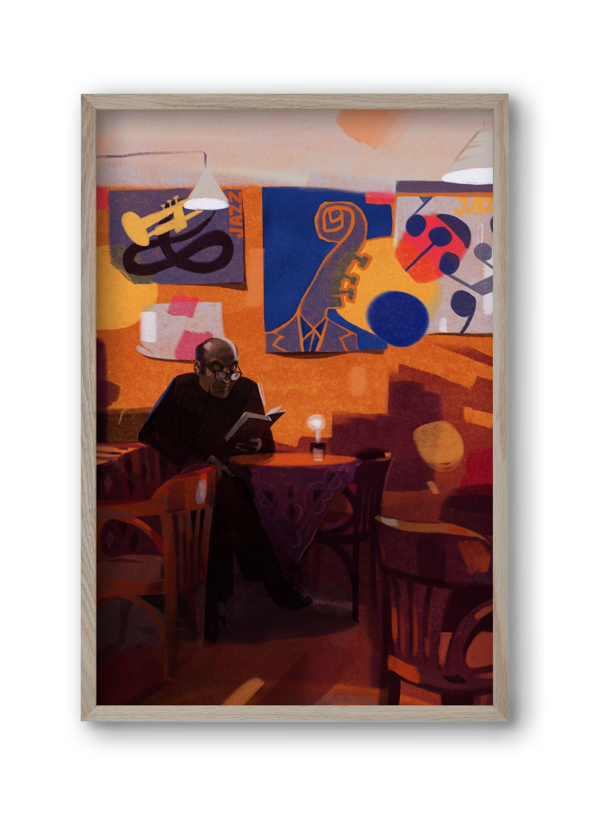 Jedermann, 30x45 cm (30x45 cm), Tölgy keret