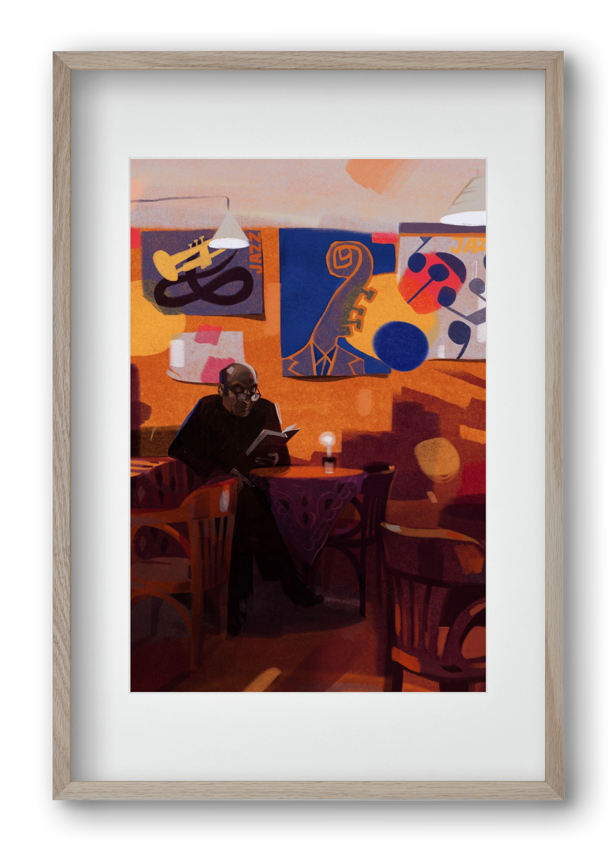 Jedermann, 40x60 cm (30x45 cm), Tölgy keret, paszpartuval