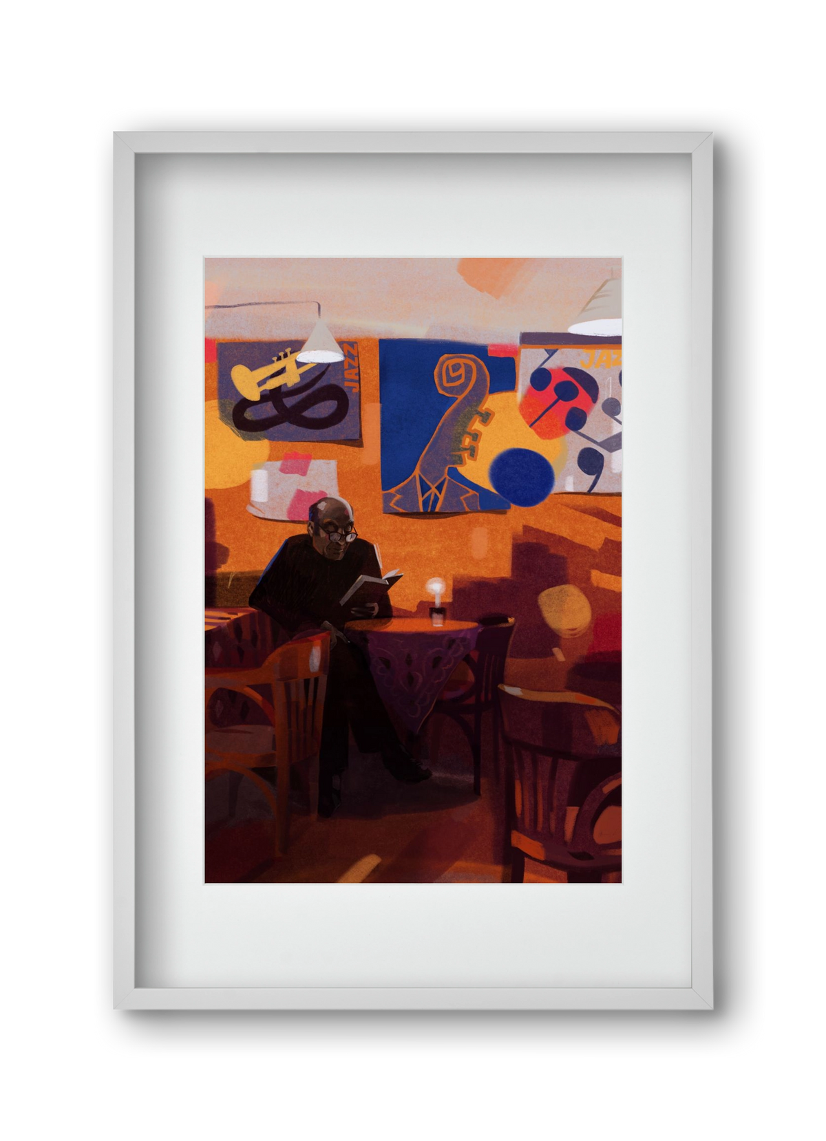 Jedermann, 30x45 cm (20x30 cm), Fehér keret, paszpartuval