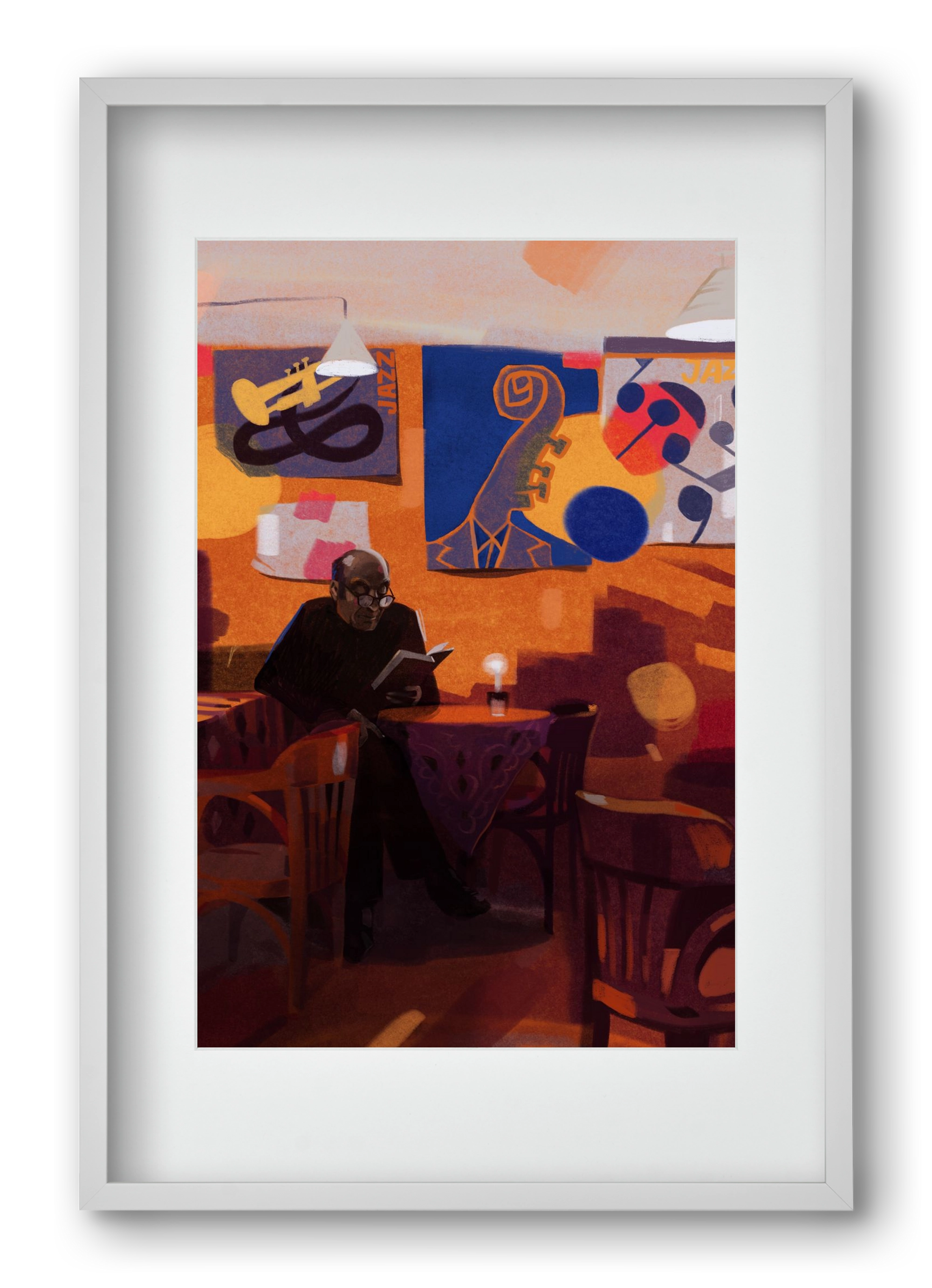 Jedermann, 40x60 cm (30x45 cm), Fehér keret, paszpartuval