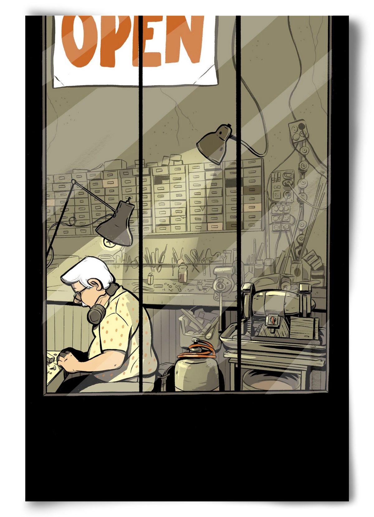 Műhely, 60x90 cm, Keret nélkül