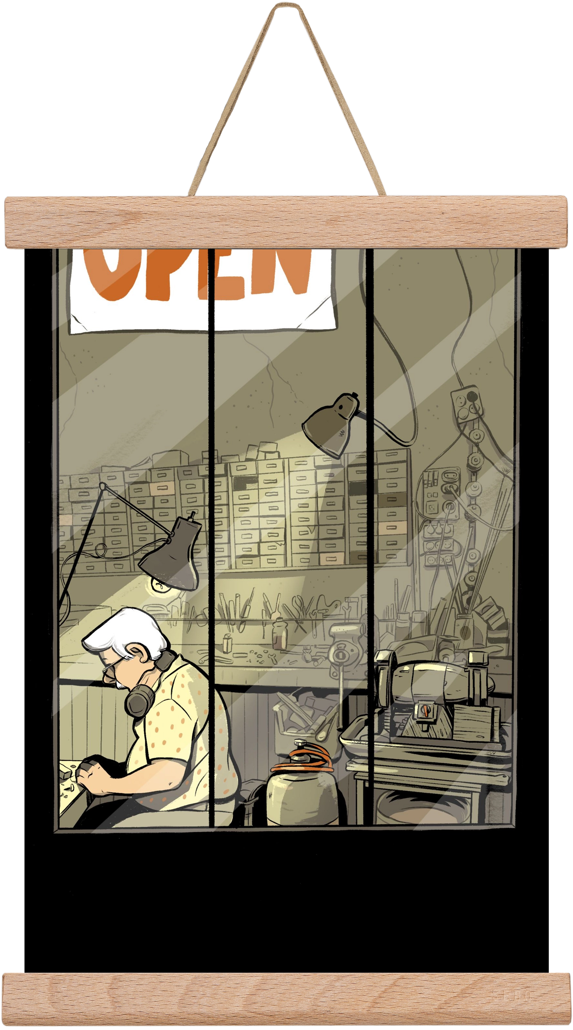 Műhely, 20x30 cm (20x30 cm), Tölgy akasztó