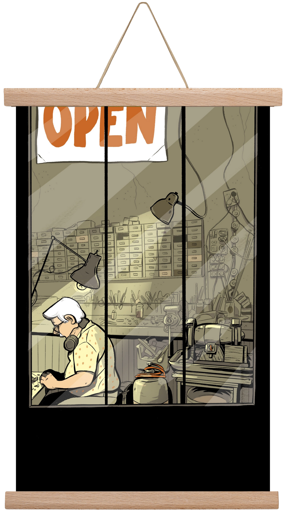 Műhely, 30x45 cm (30x45 cm), Tölgy akasztó