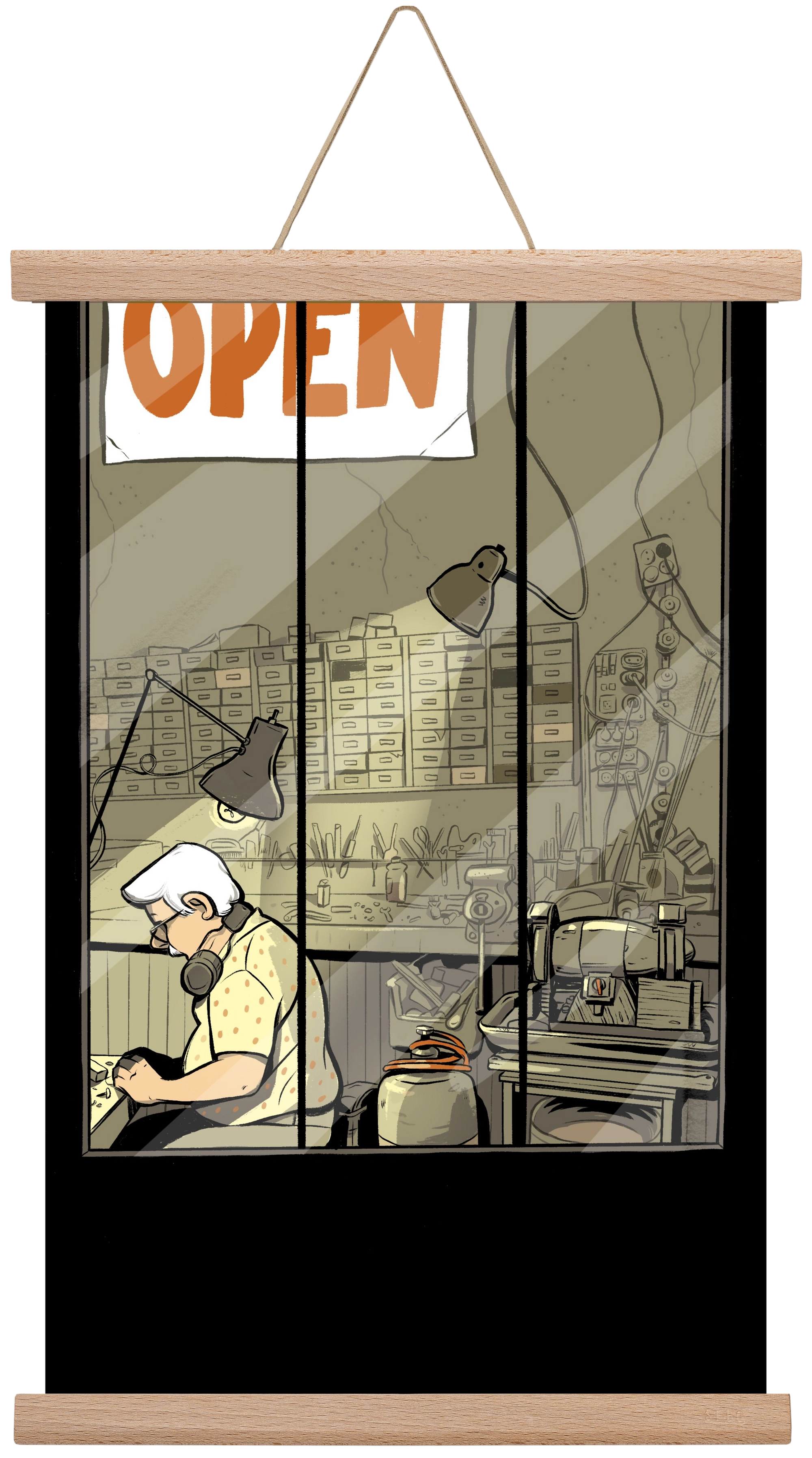 Műhely, 30x45 cm (30x45 cm), Tölgy akasztó