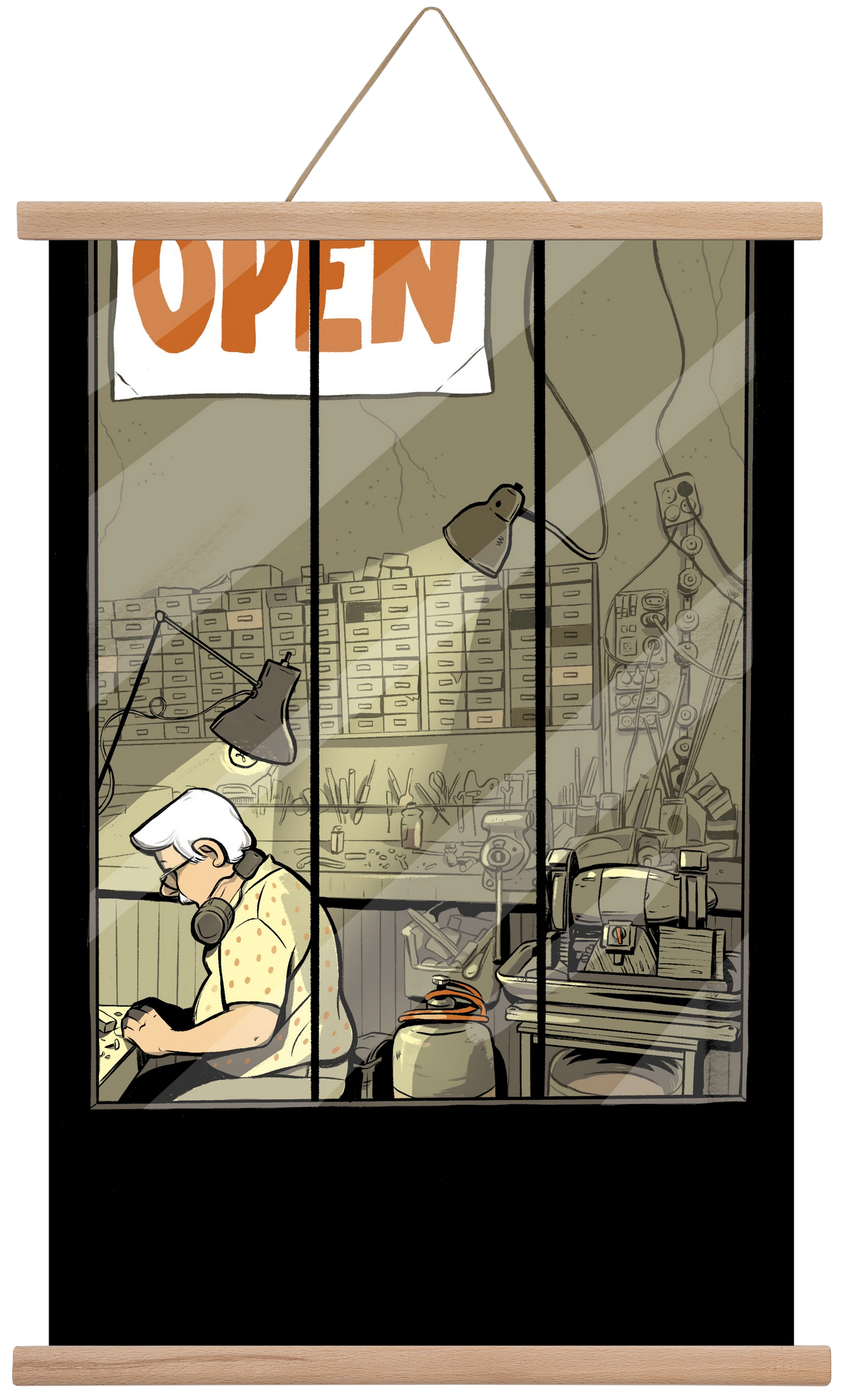 Műhely, 40x60 cm (40x60 cm), Tölgy akasztó