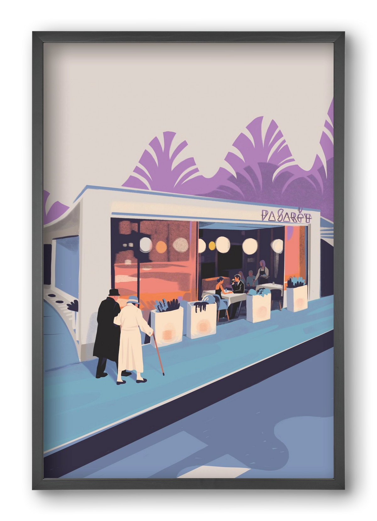 Pasarét, 40x60 cm (40x60 cm), Fekete keret