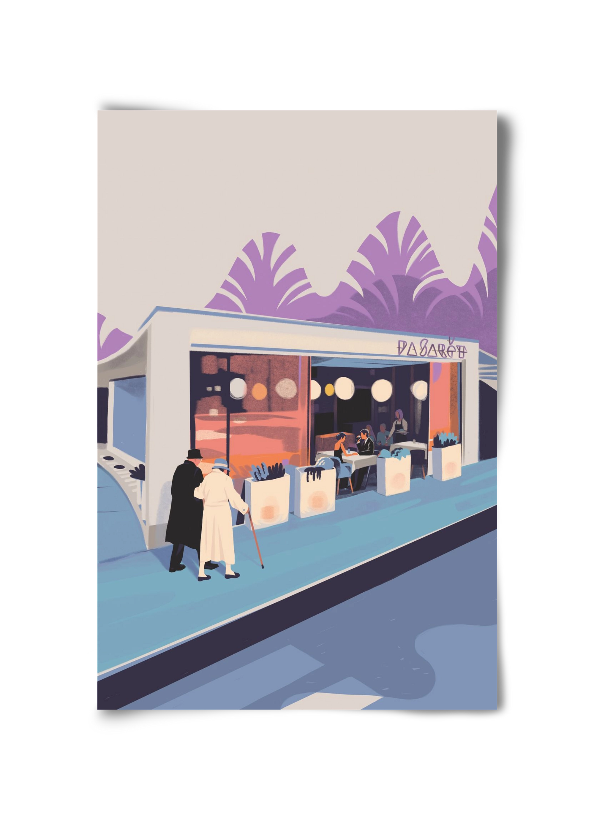 Pasarét, 30x45 cm, Keret nélkül