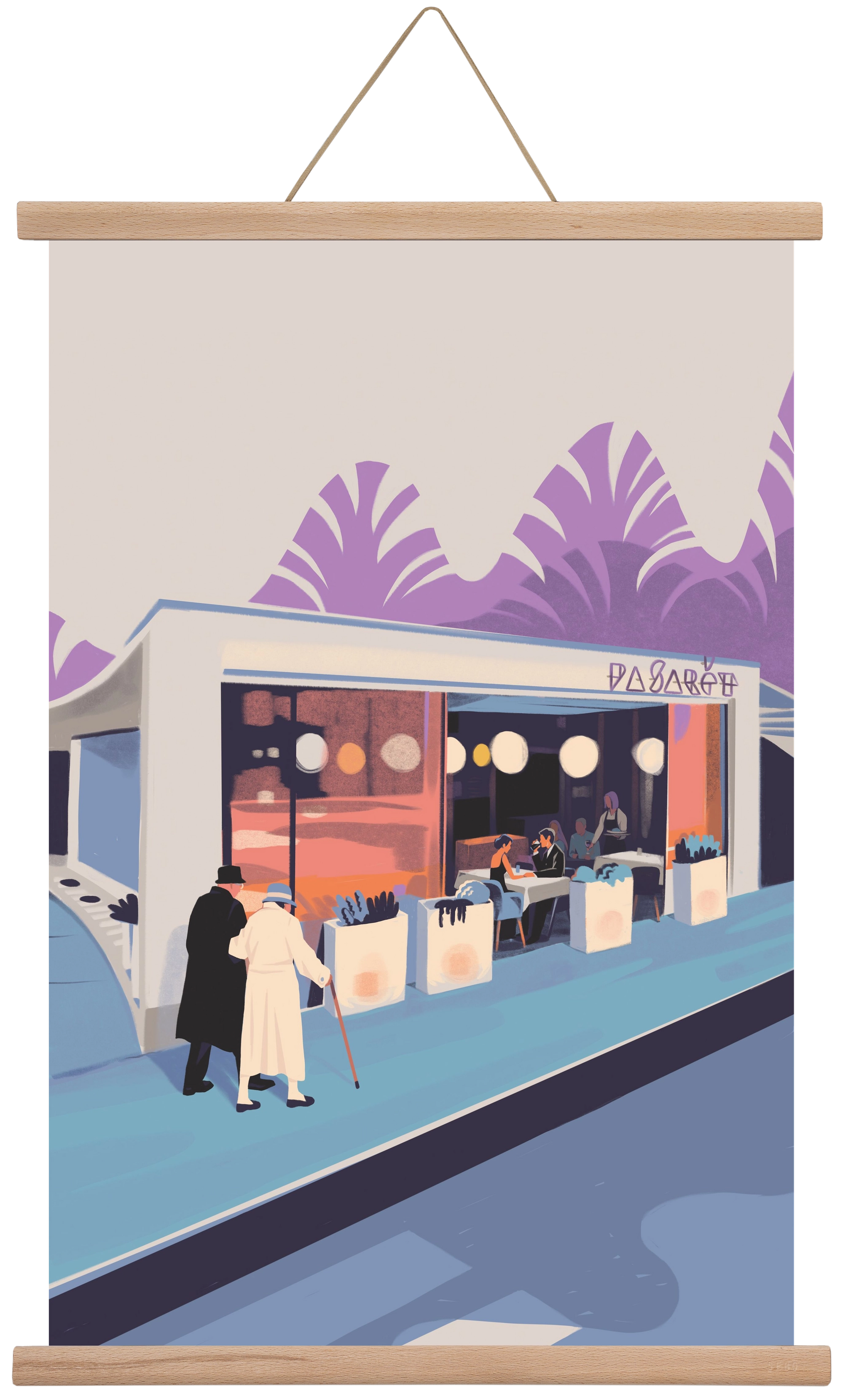 Pasarét, 40x60 cm (40x60 cm), Tölgy akasztó