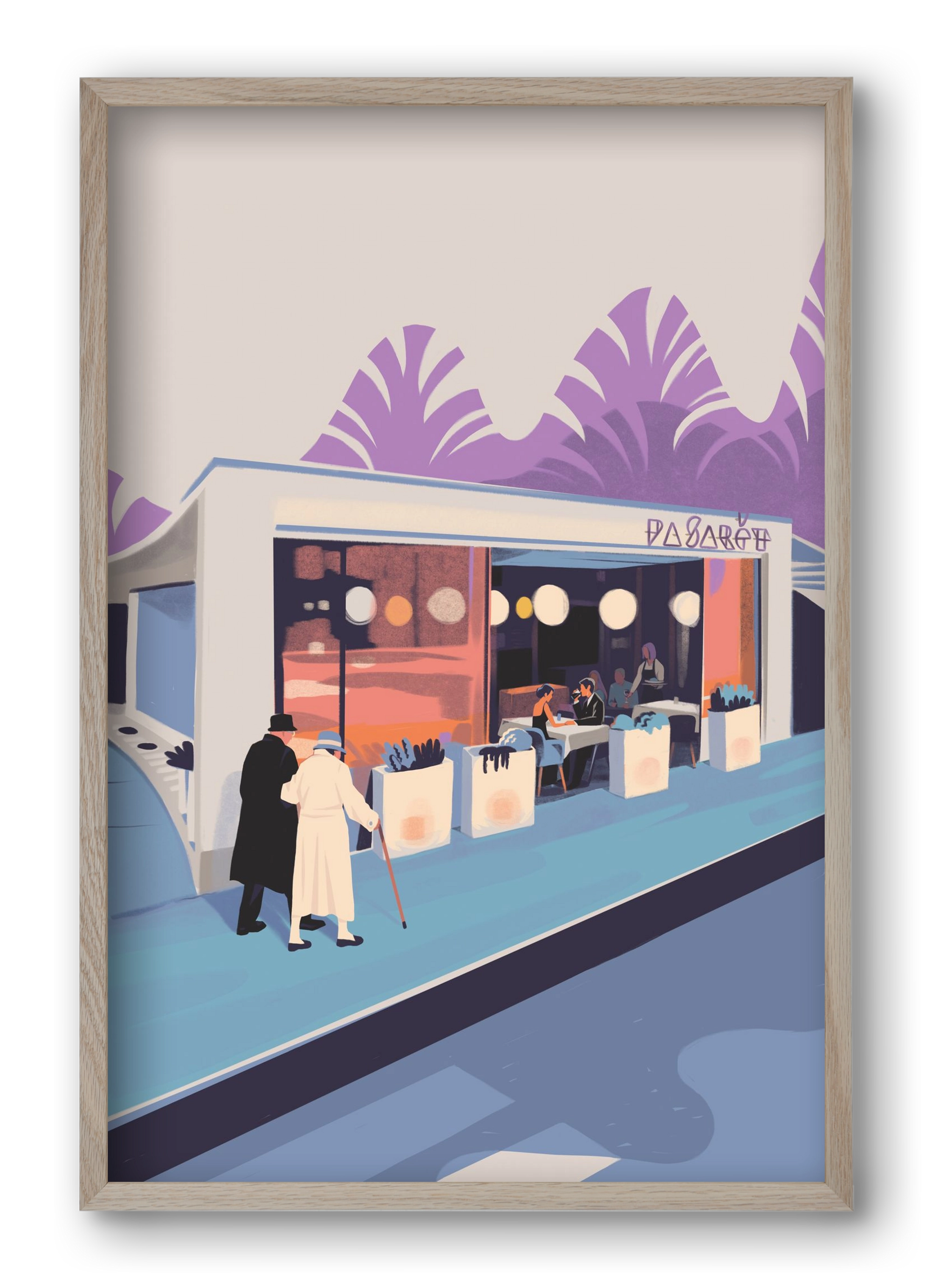 Pasarét, 40x60 cm (40x60 cm), Tölgy keret