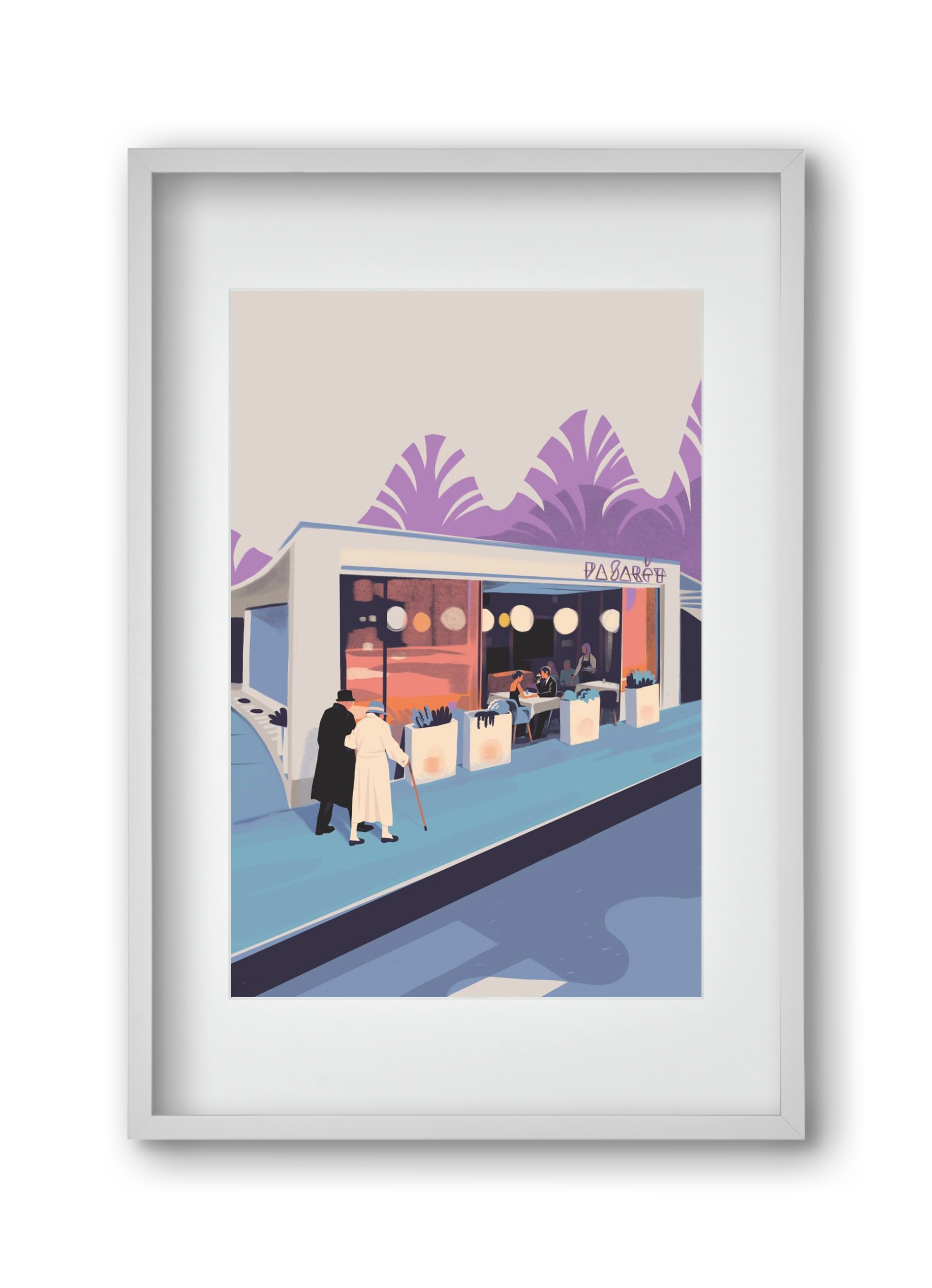 Pasarét, 30x45 cm (20x30 cm), Fehér keret, paszpartuval