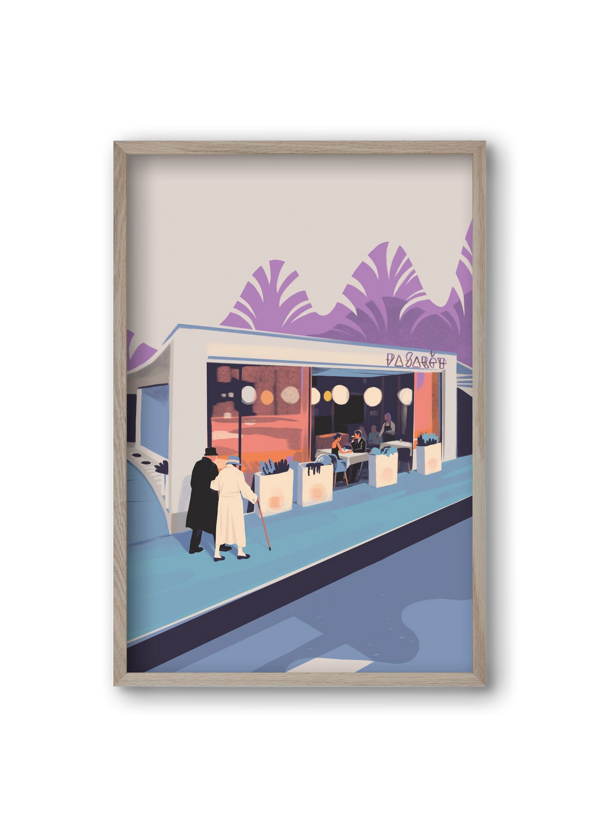 Pasarét, 20x30 cm (20x30 cm), Tölgy keret