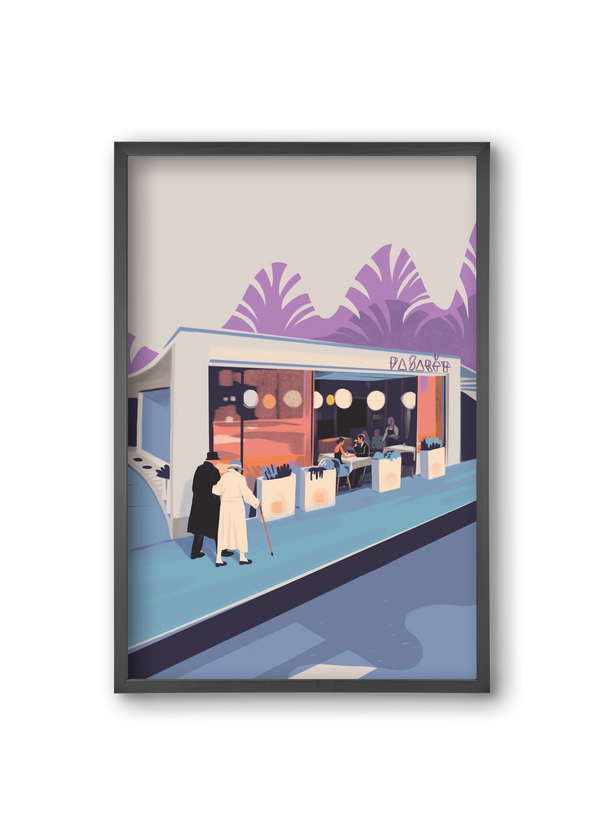 Pasarét, 20x30 cm (20x30 cm), Fekete keret