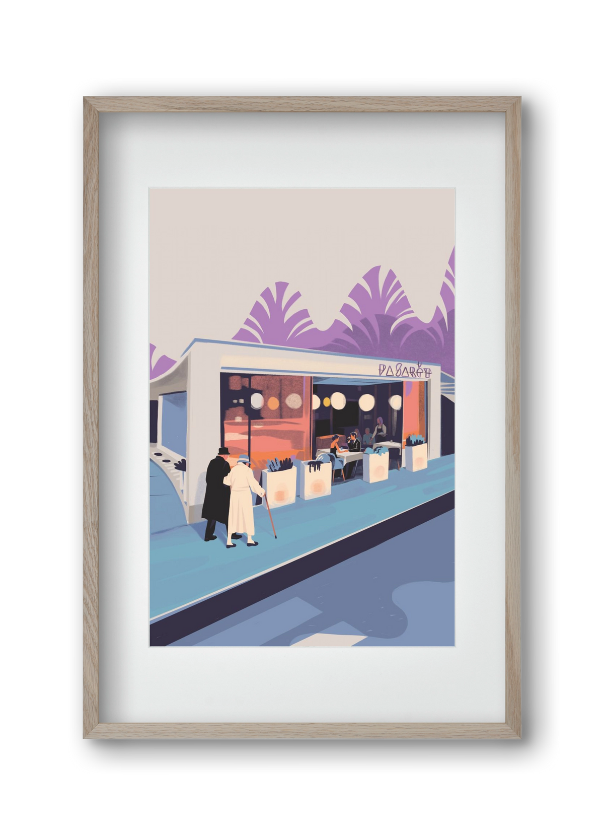 Pasarét, 30x45 cm (20x30 cm), Tölgy keret, paszpartuval